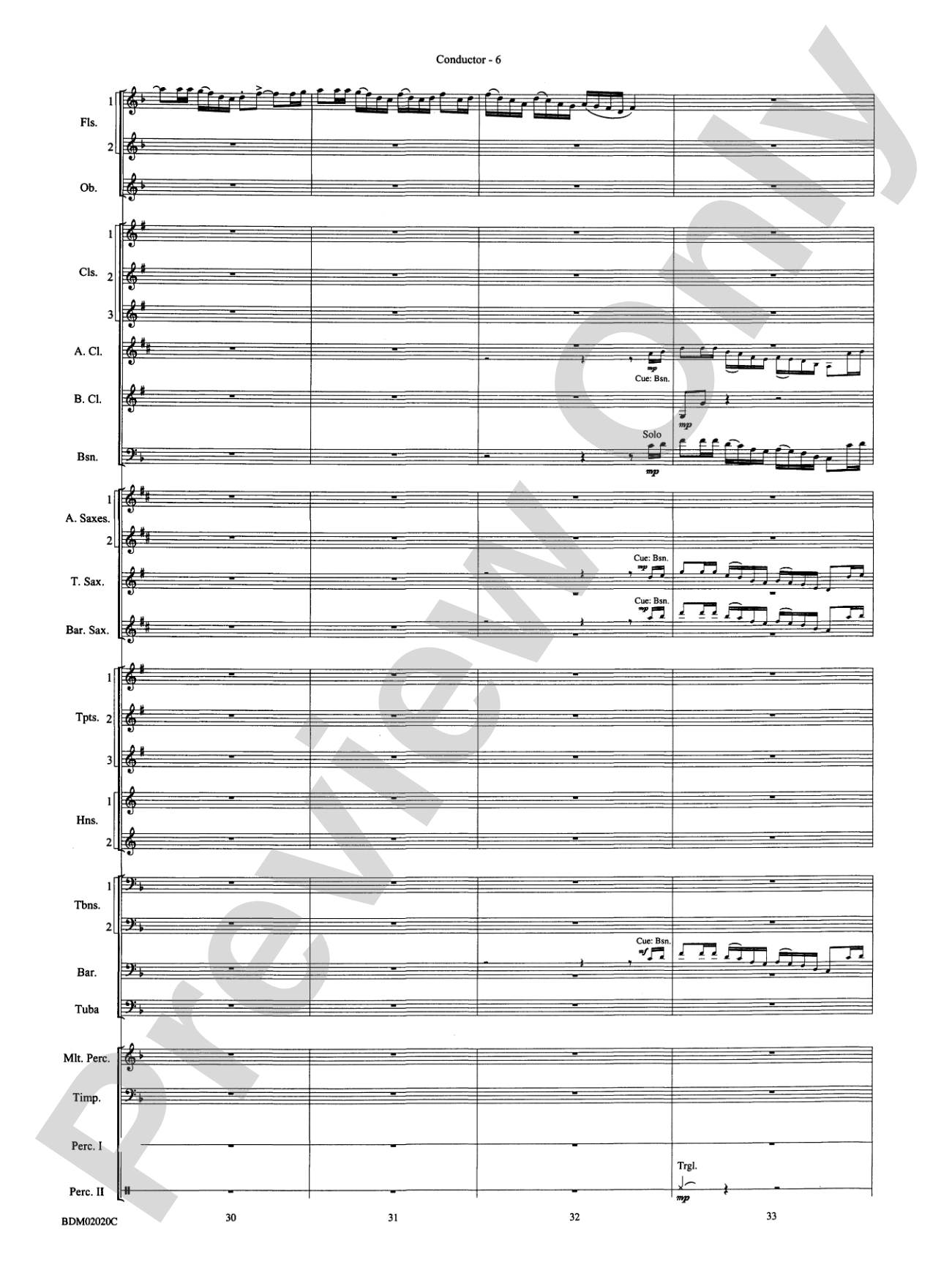 Prairiesong: Concert Band Conductor Score & Parts
