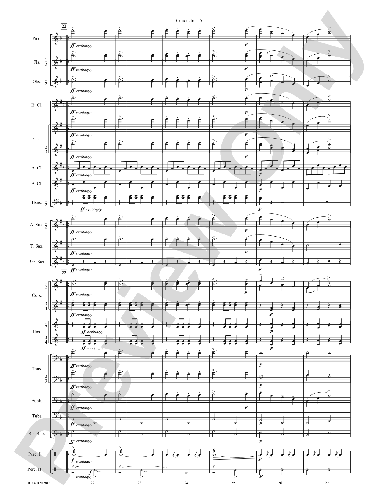 Golden Jubilee: Concert Band Conductor Score & Parts