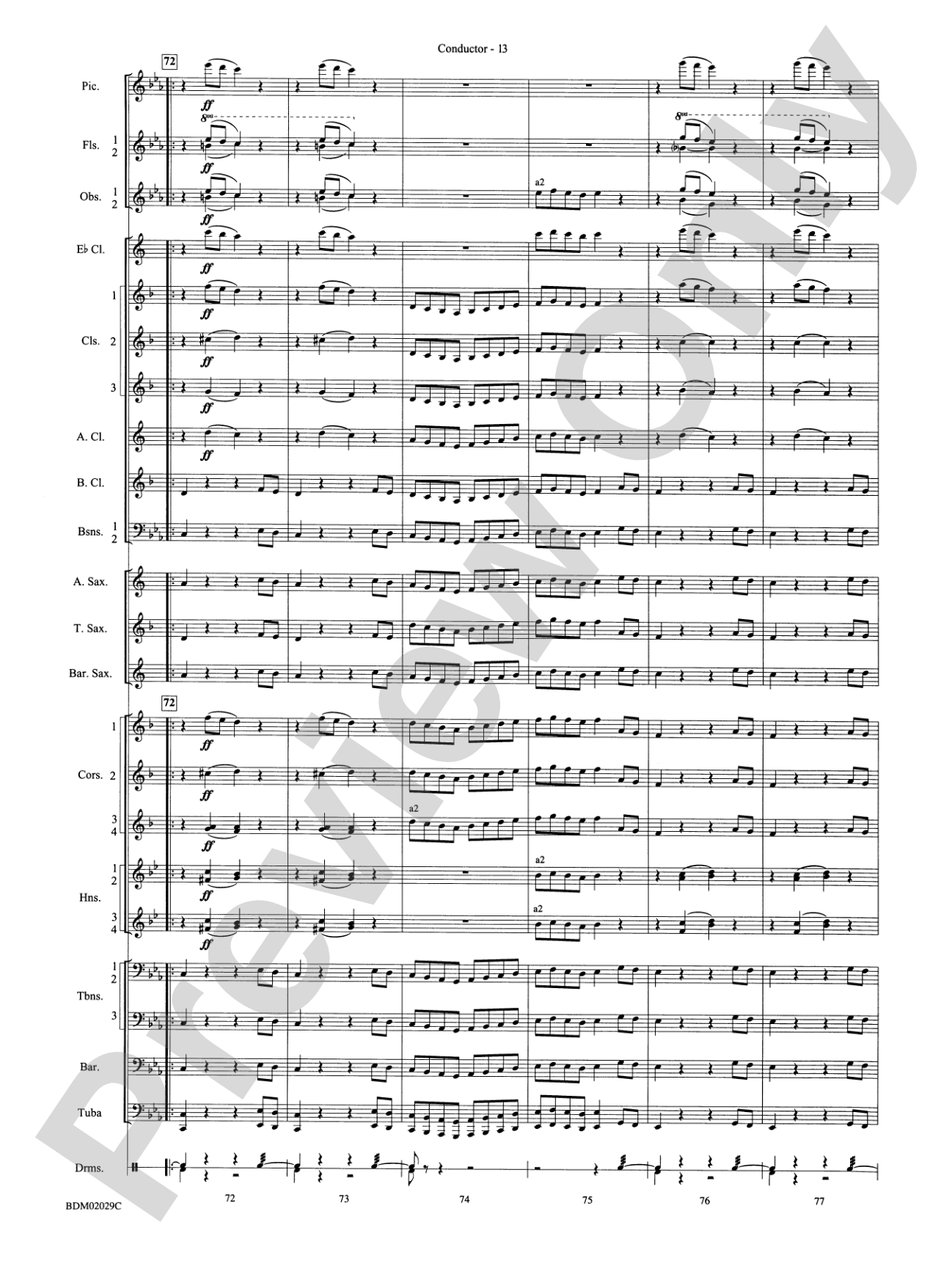 George Washington Bicentennial March: Concert Band Conductor Score & Parts
