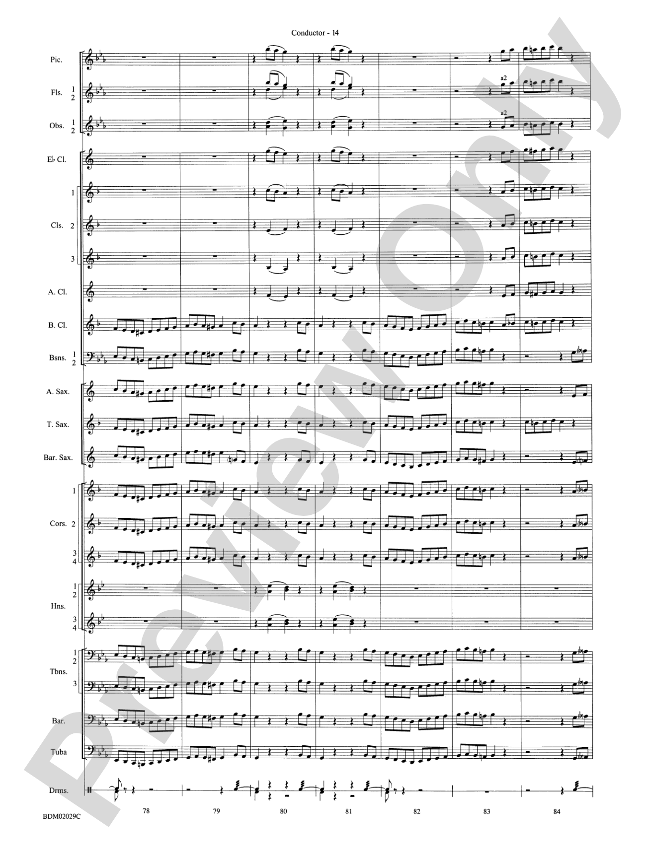 George Washington Bicentennial March: Concert Band Conductor Score & Parts