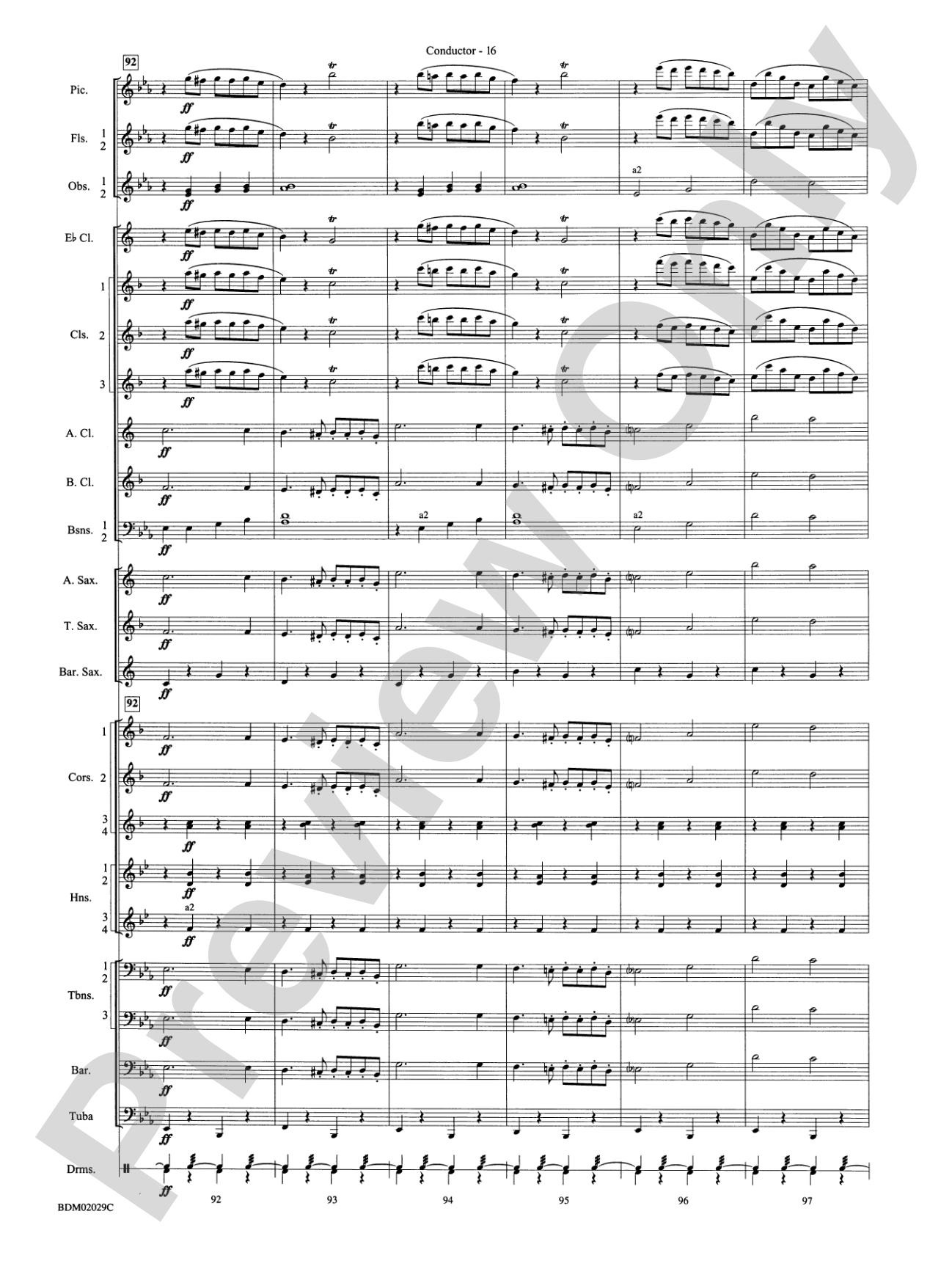 George Washington Bicentennial March: Concert Band Conductor Score & Parts