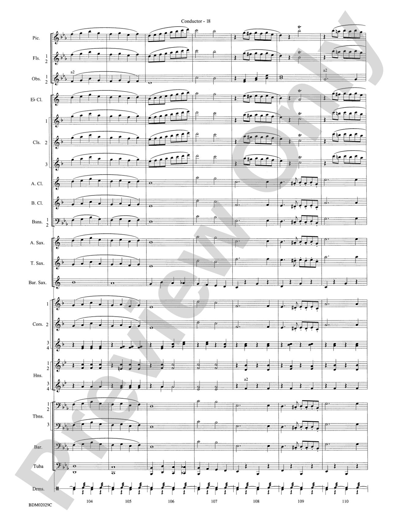 George Washington Bicentennial March: Concert Band Conductor Score & Parts