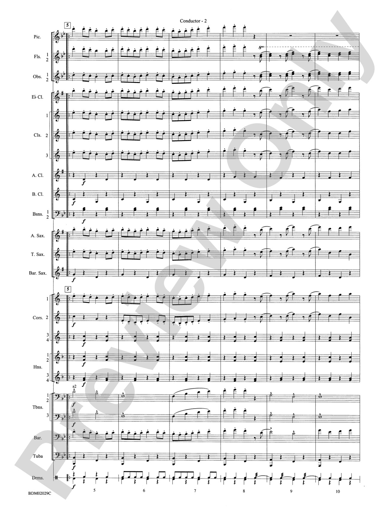 George Washington Bicentennial March: Concert Band Conductor Score & Parts