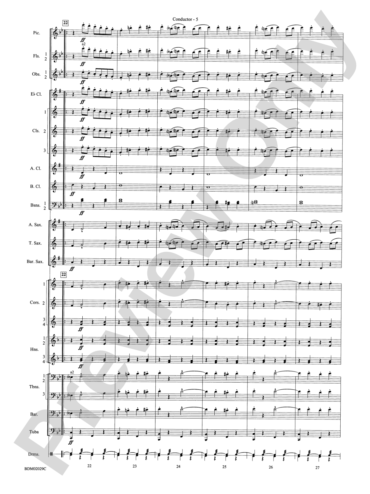 George Washington Bicentennial March: Concert Band Conductor Score & Parts