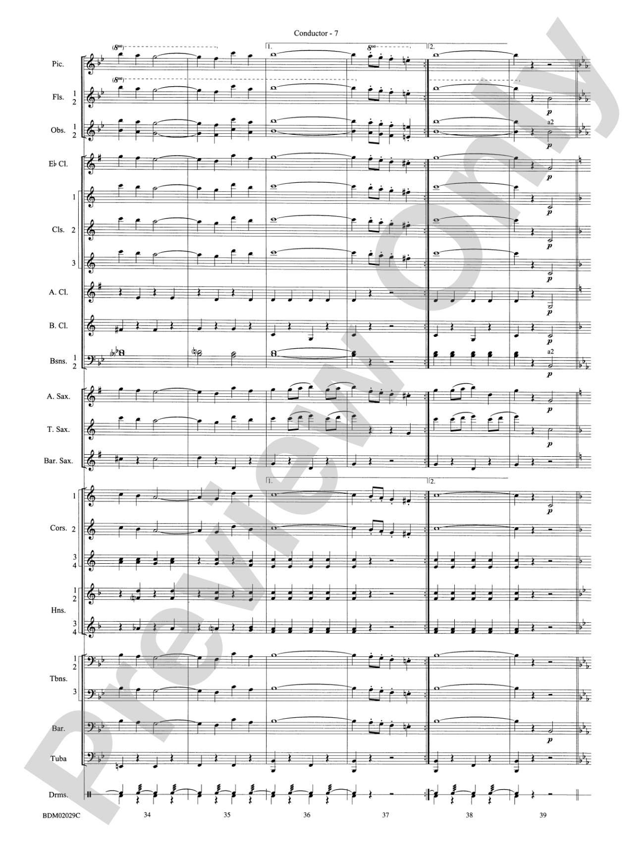 George Washington Bicentennial March: Concert Band Conductor Score & Parts