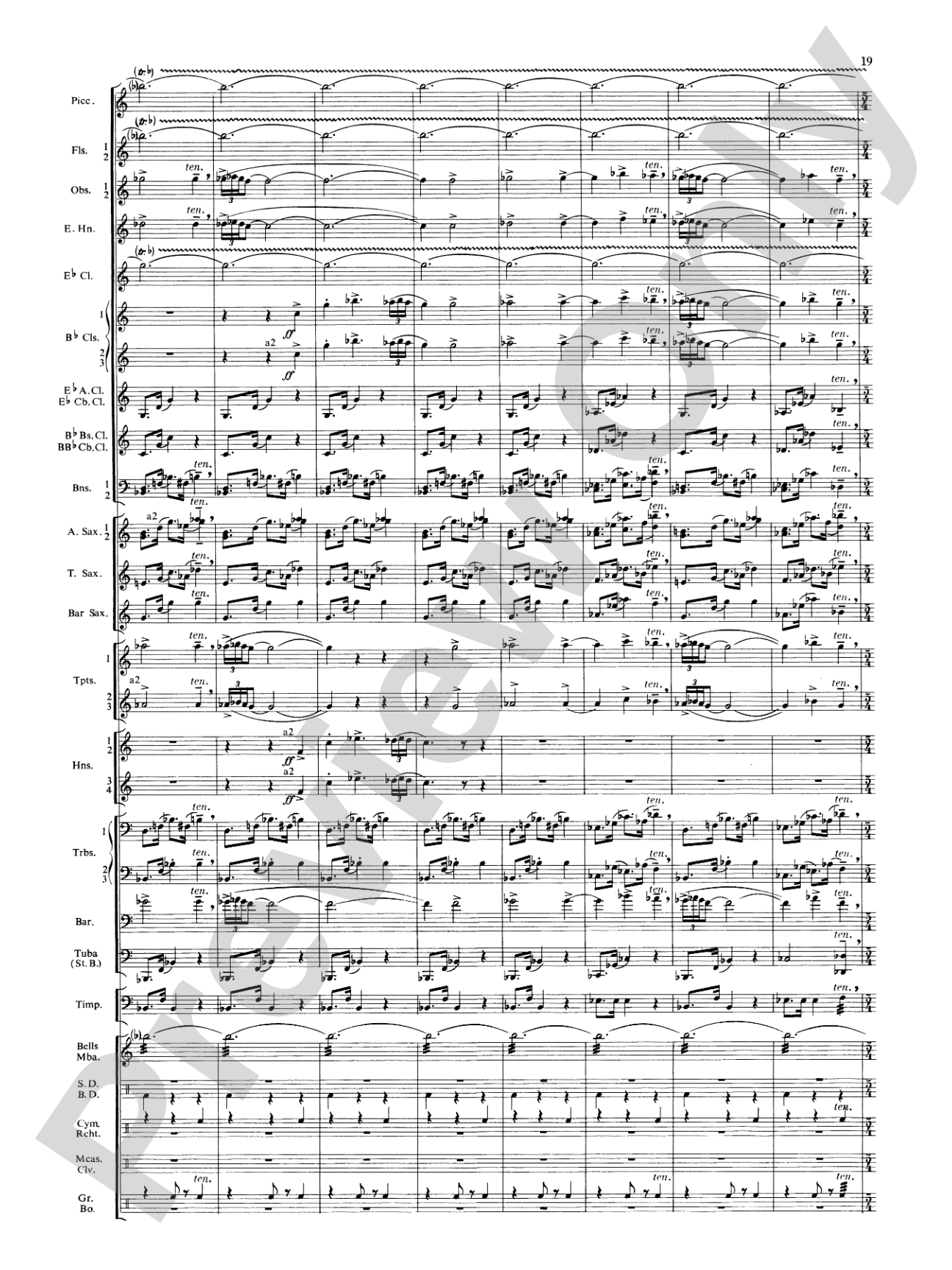 Symphonic Dance No. 3 ("Fiesta"): Concert Band Conductor Score & Parts