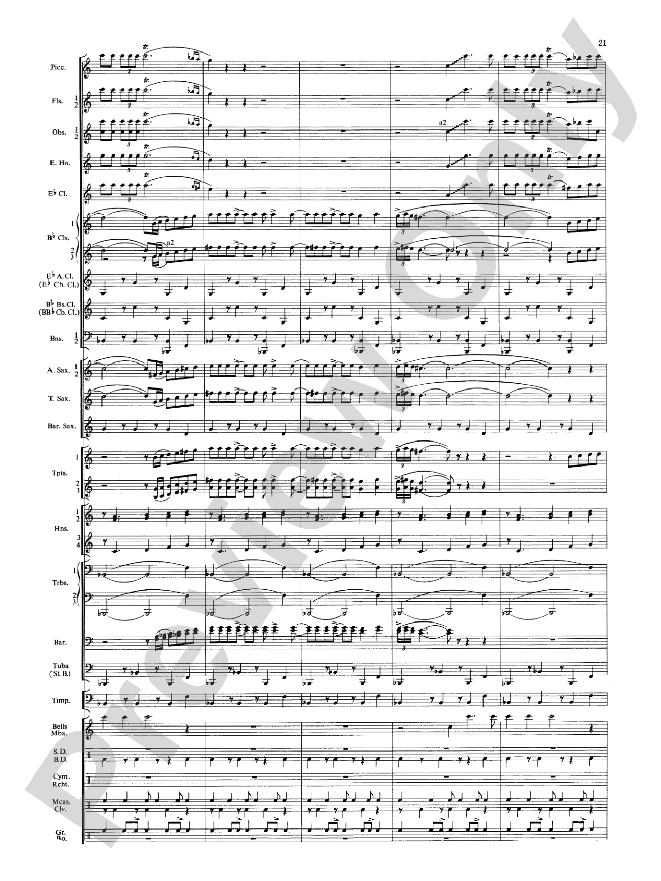 Symphonic Dance No. 3 ("Fiesta"): Concert Band Conductor Score & Parts