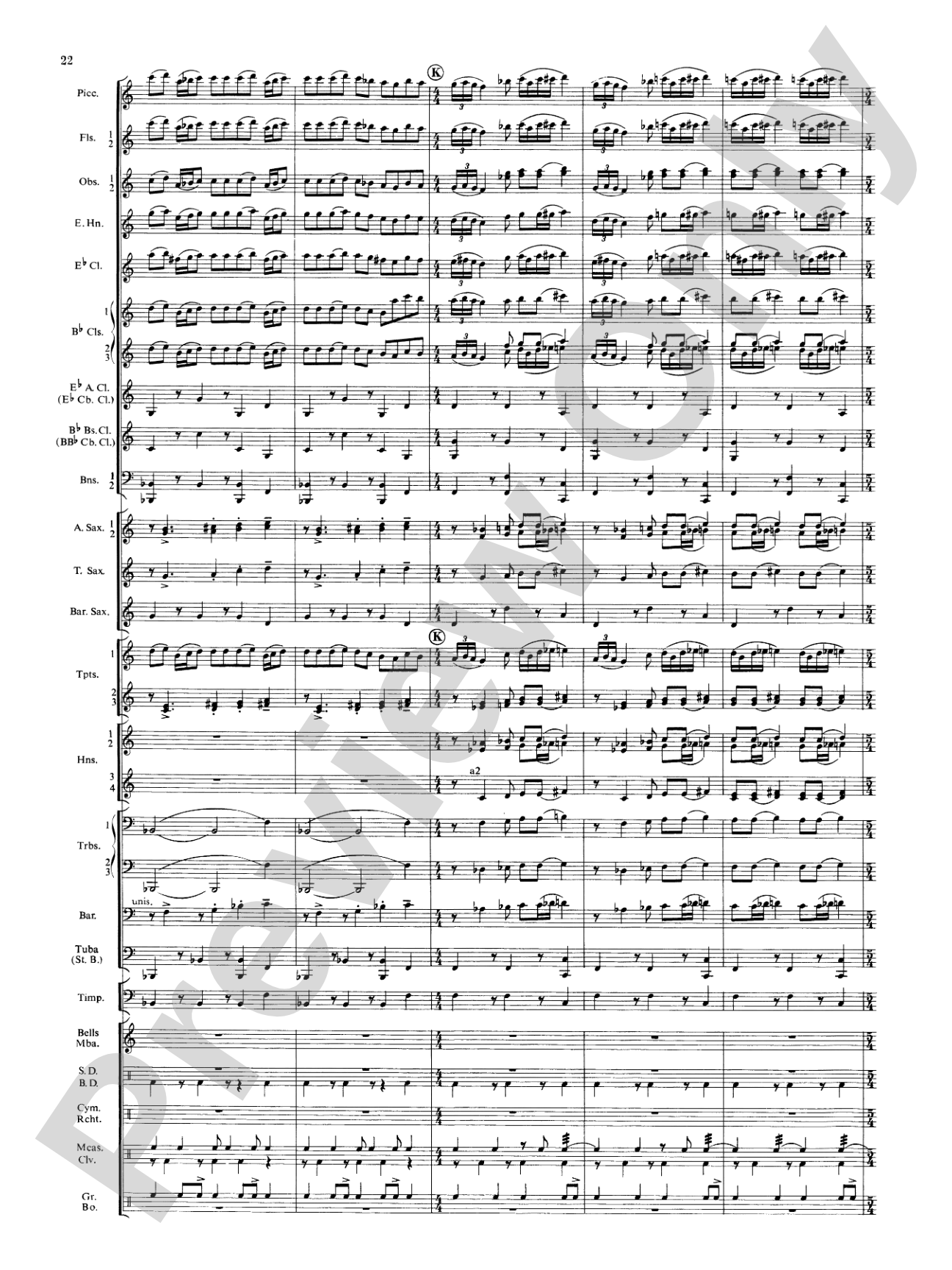 Symphonic Dance No. 3 ("Fiesta"): Concert Band Conductor Score & Parts