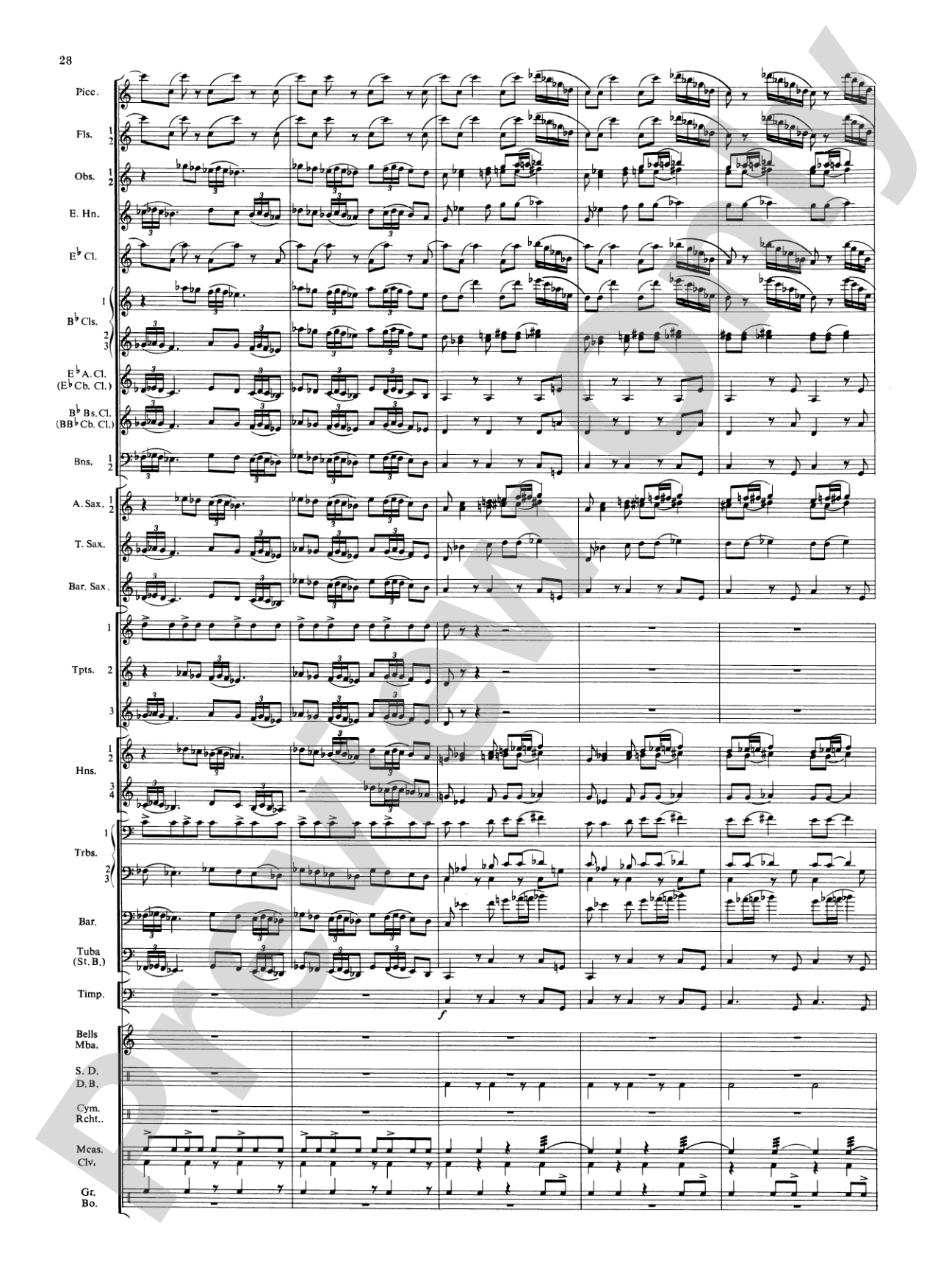 Symphonic Dance No. 3 ("Fiesta"): Concert Band Conductor Score & Parts