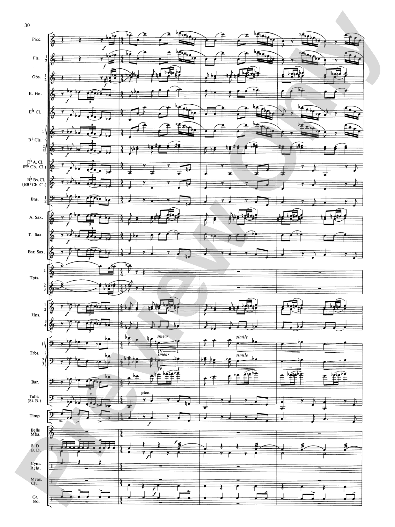 Symphonic Dance No. 3 ("Fiesta"): Concert Band Conductor Score & Parts