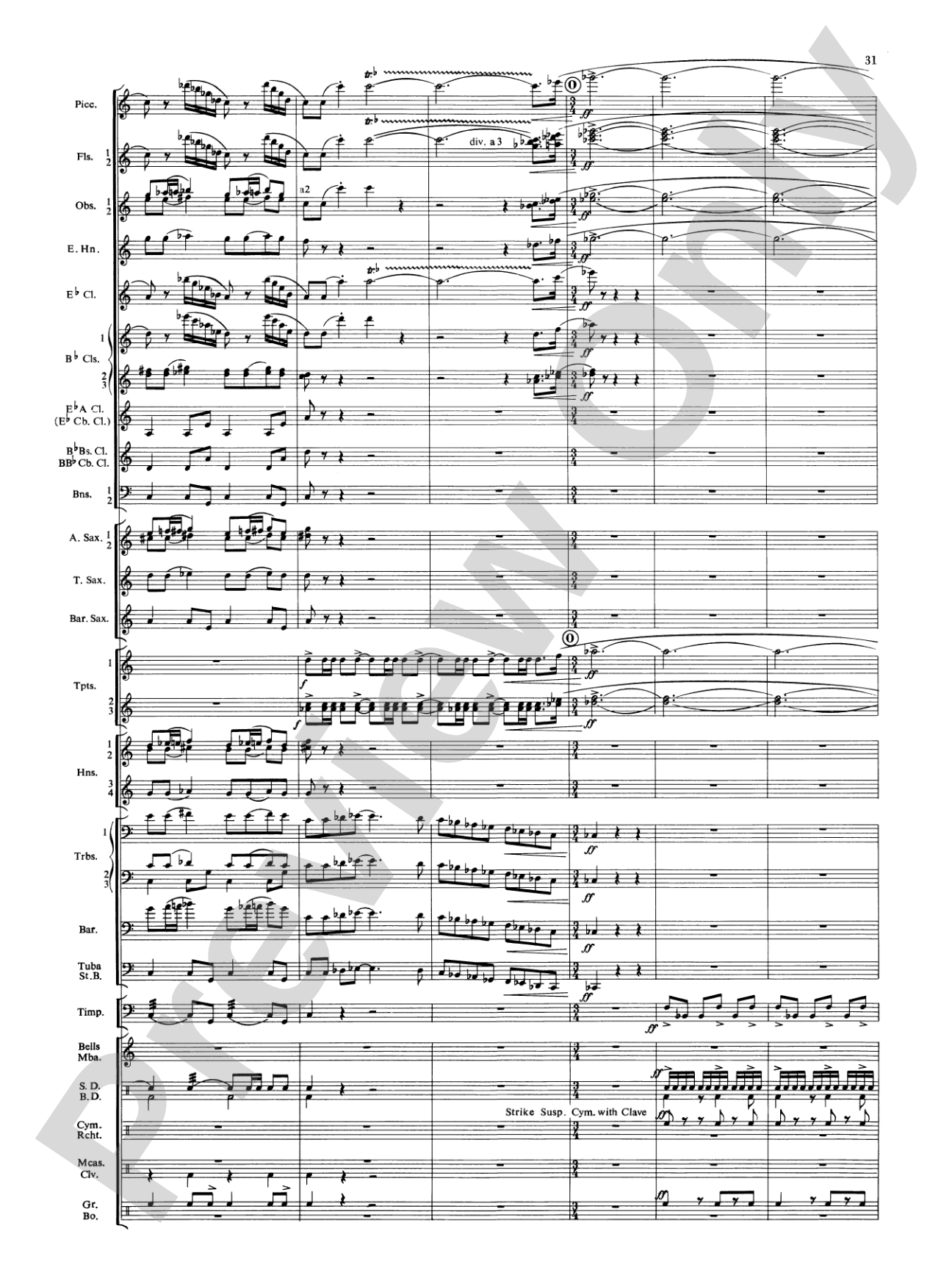 Symphonic Dance No. 3 ("Fiesta"): Concert Band Conductor Score & Parts