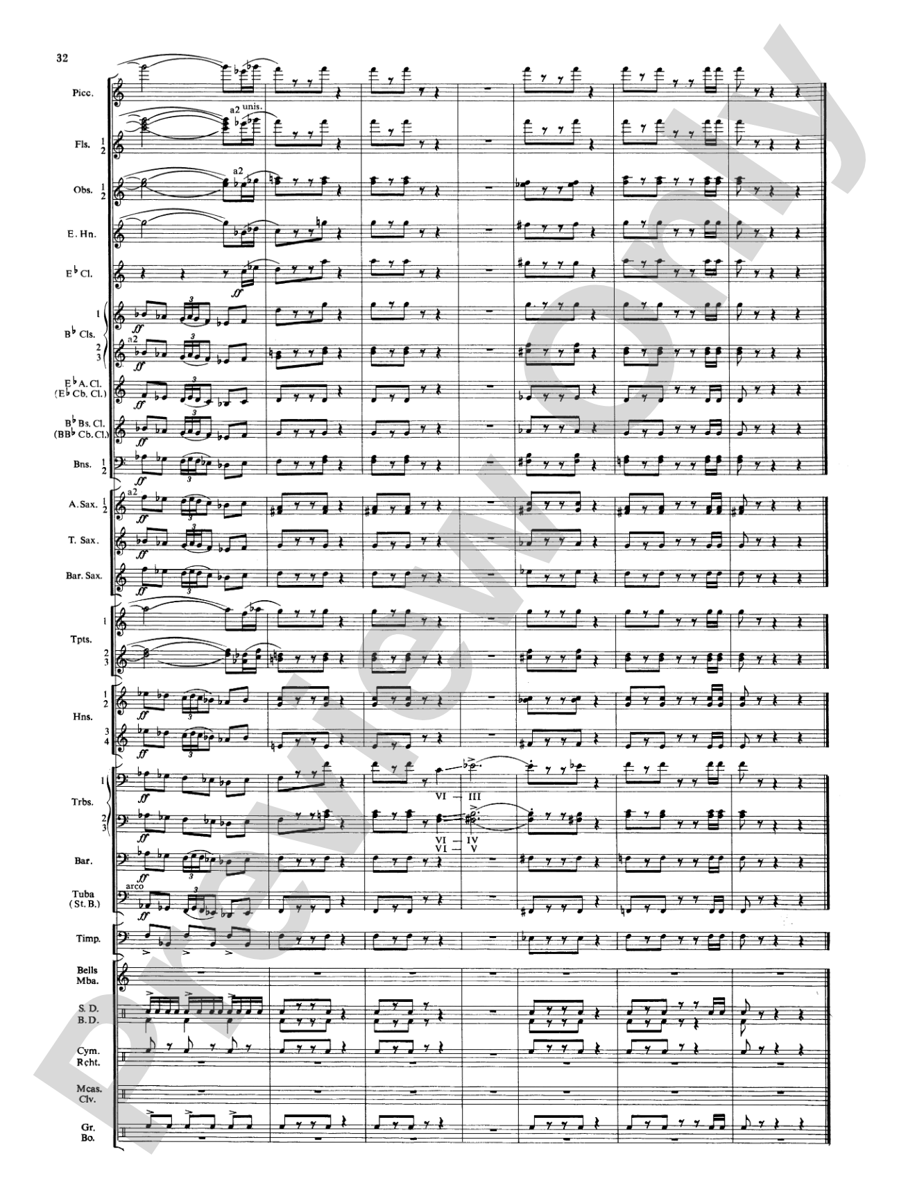 Symphonic Dance No. 3 ("Fiesta"): Concert Band Conductor Score & Parts