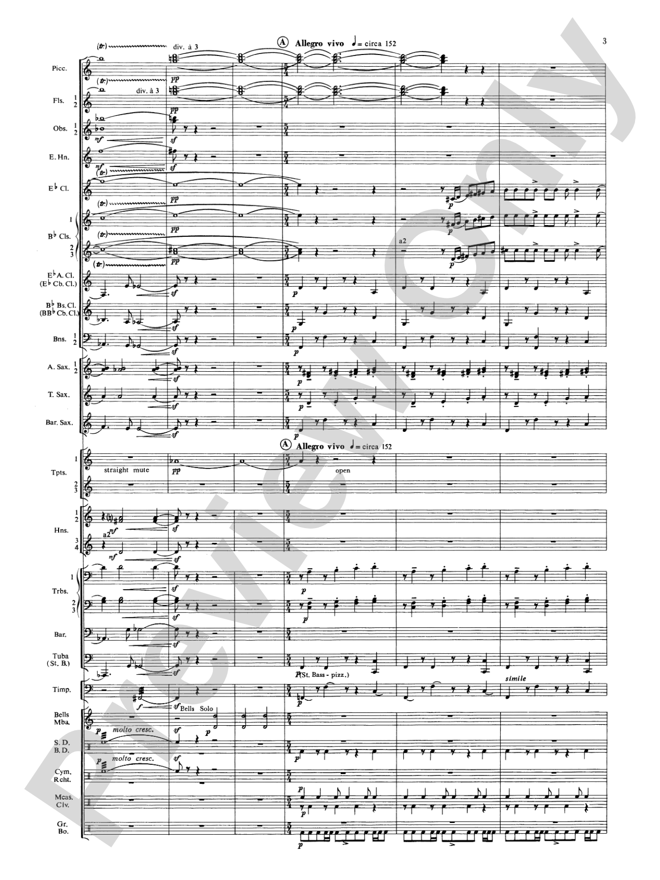 Symphonic Dance No. 3 ("Fiesta"): Concert Band Conductor Score & Parts