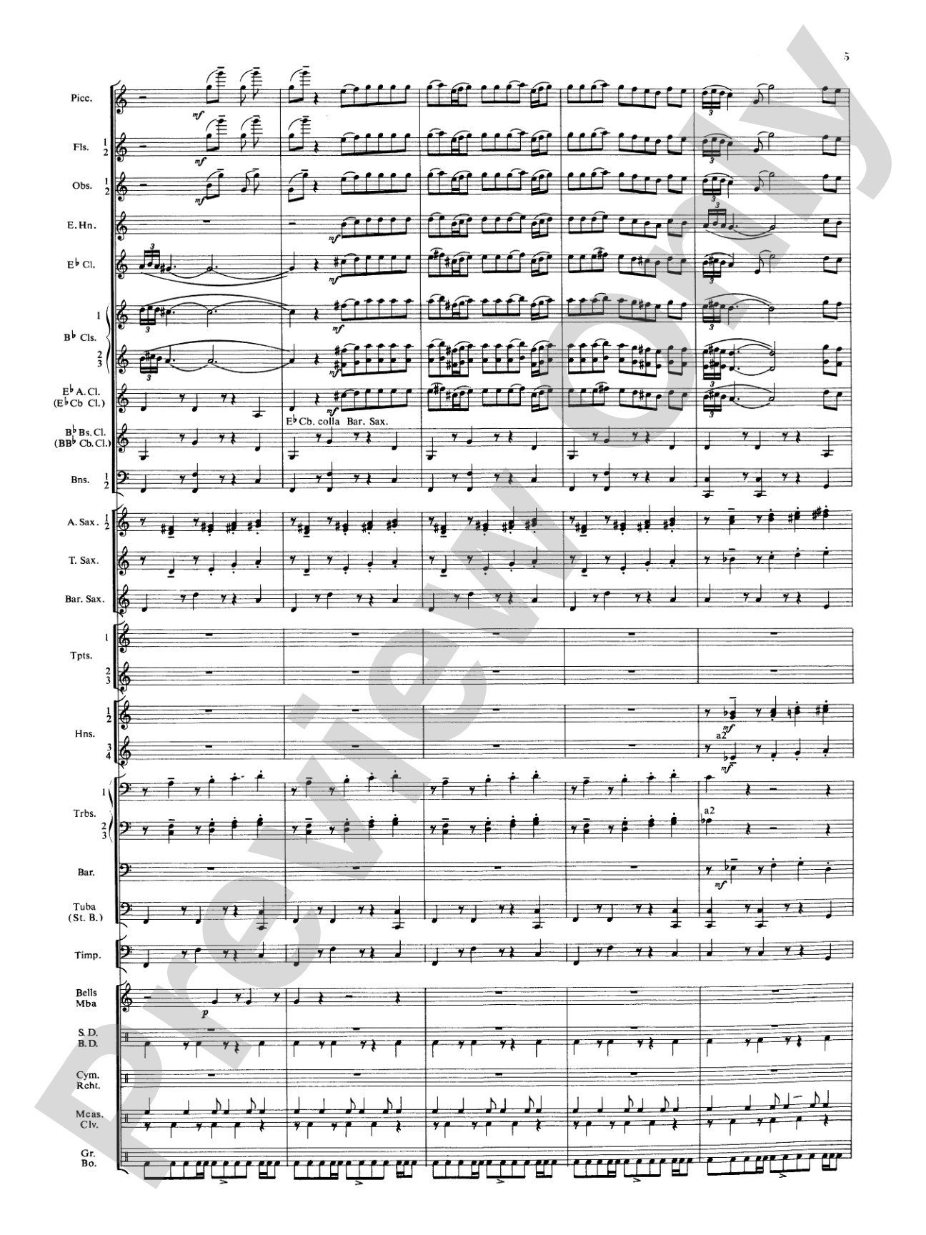 Symphonic Dance No. 3 ("Fiesta"): Concert Band Conductor Score & Parts
