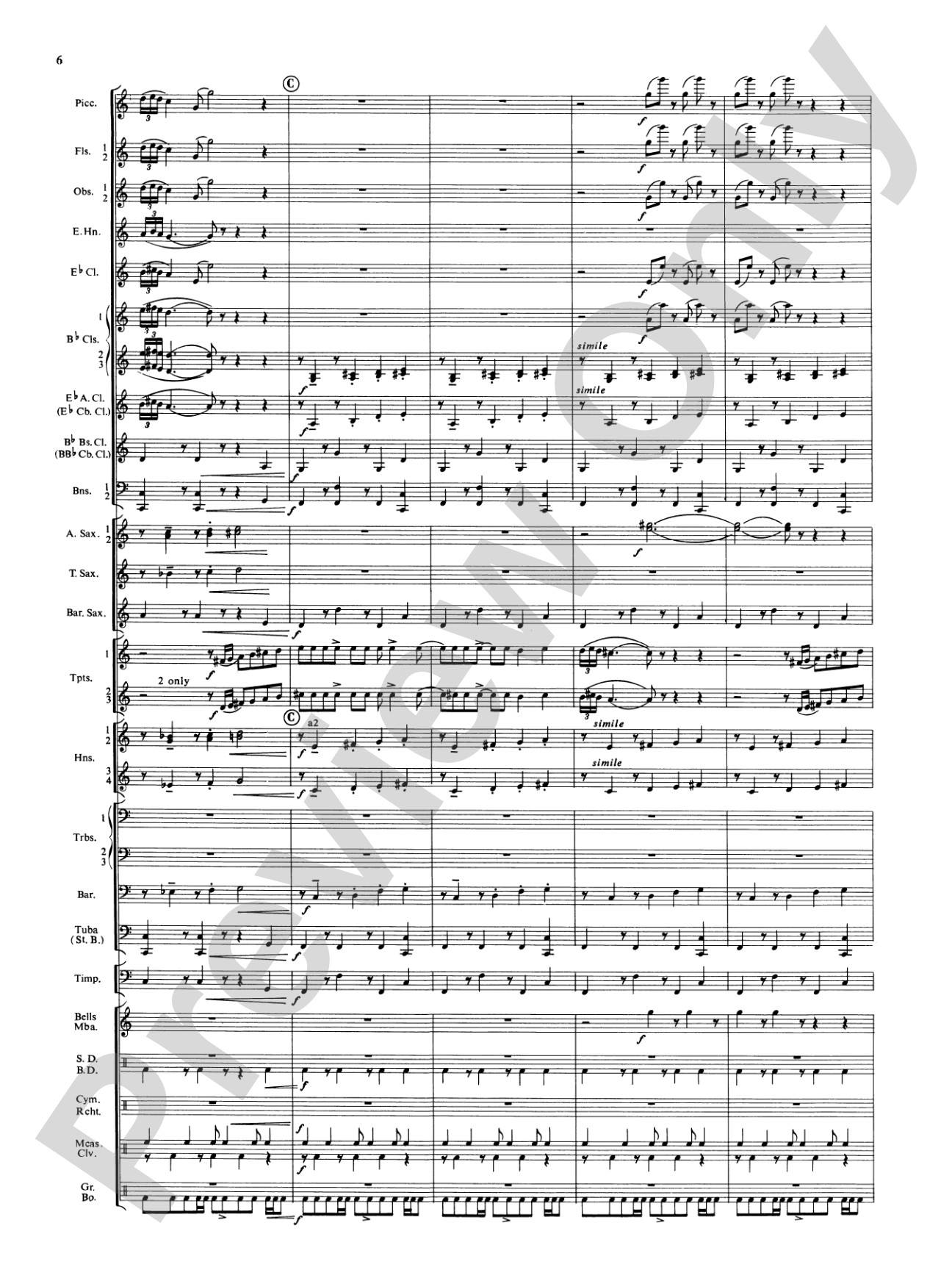 Symphonic Dance No. 3 ("Fiesta"): Concert Band Conductor Score & Parts