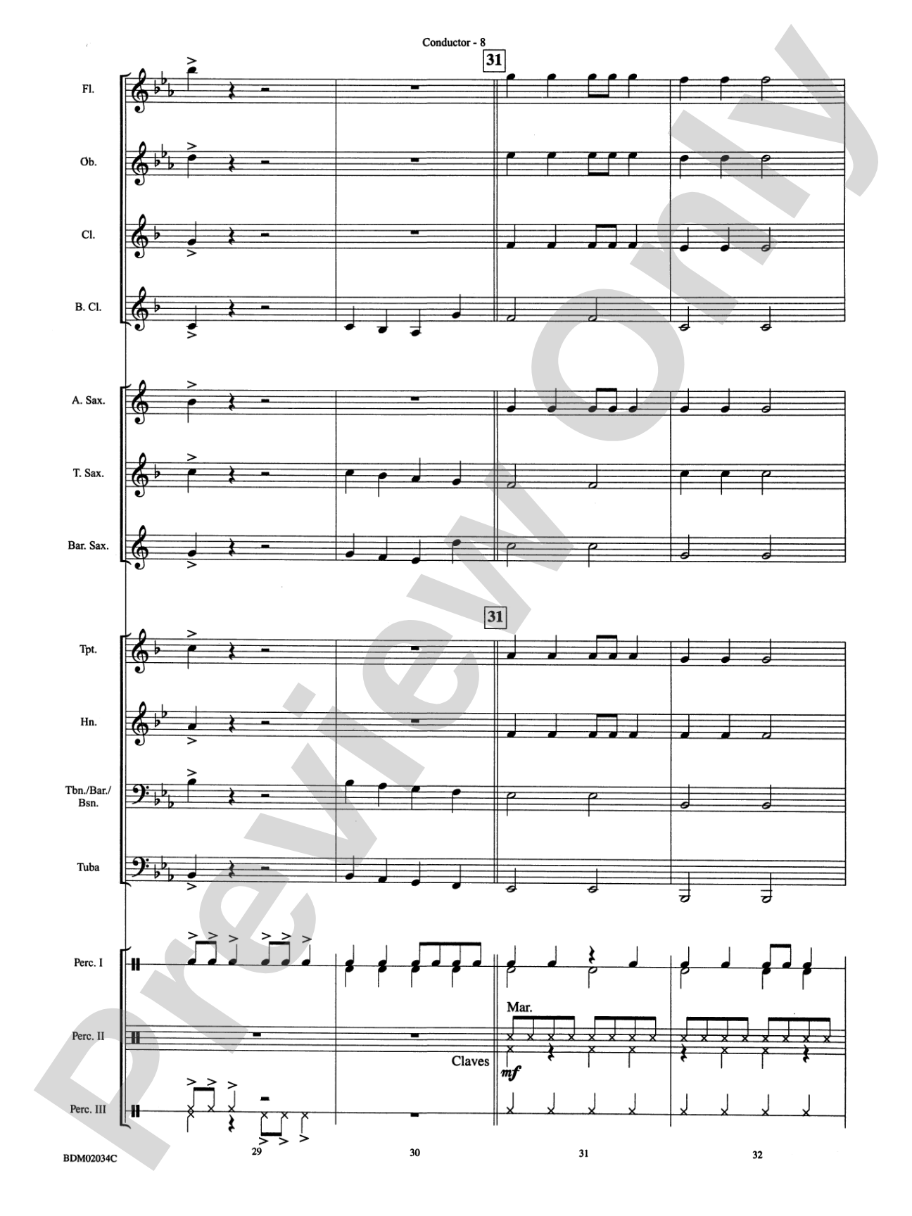 St. Nick Salsa: Concert Band Conductor Score & Parts