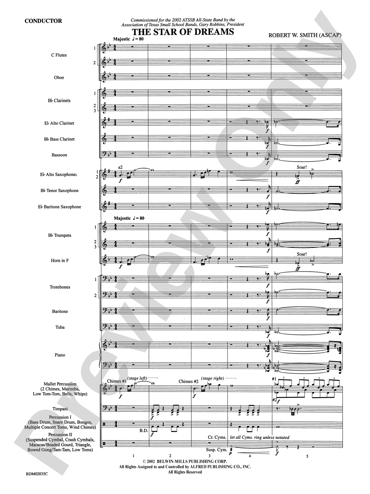 The Star of Dreams: Concert Band Conductor Score & Parts