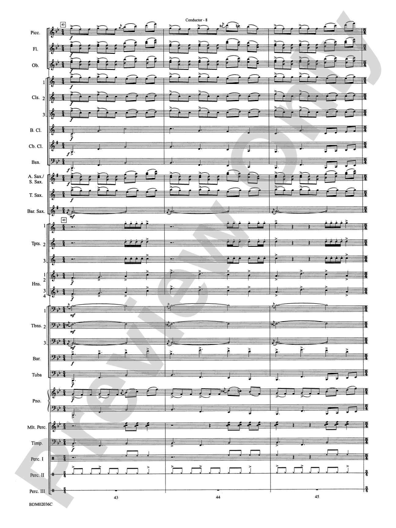 Northwoods: Of Might and Mettle: Concert Band Conductor Score & Parts
