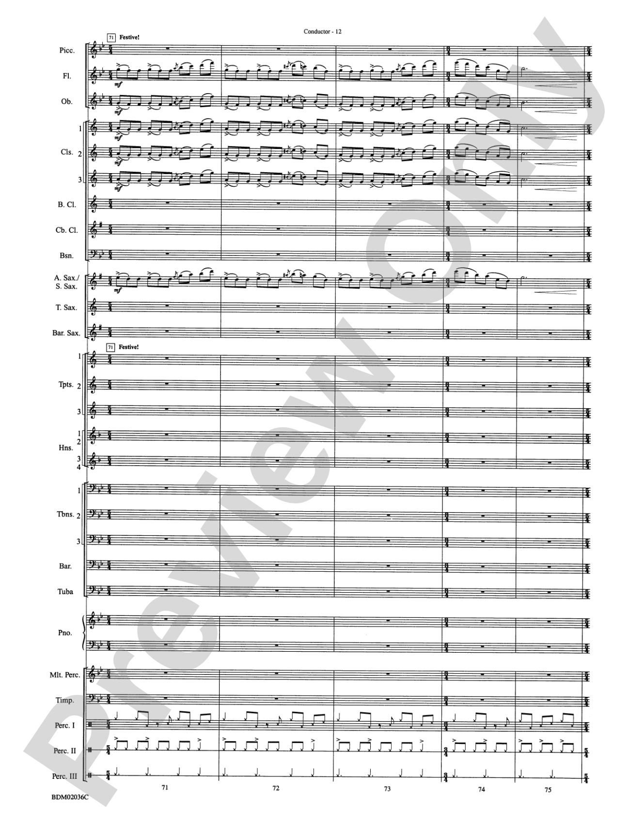 Northwoods: Of Might and Mettle: Concert Band Conductor Score & Parts