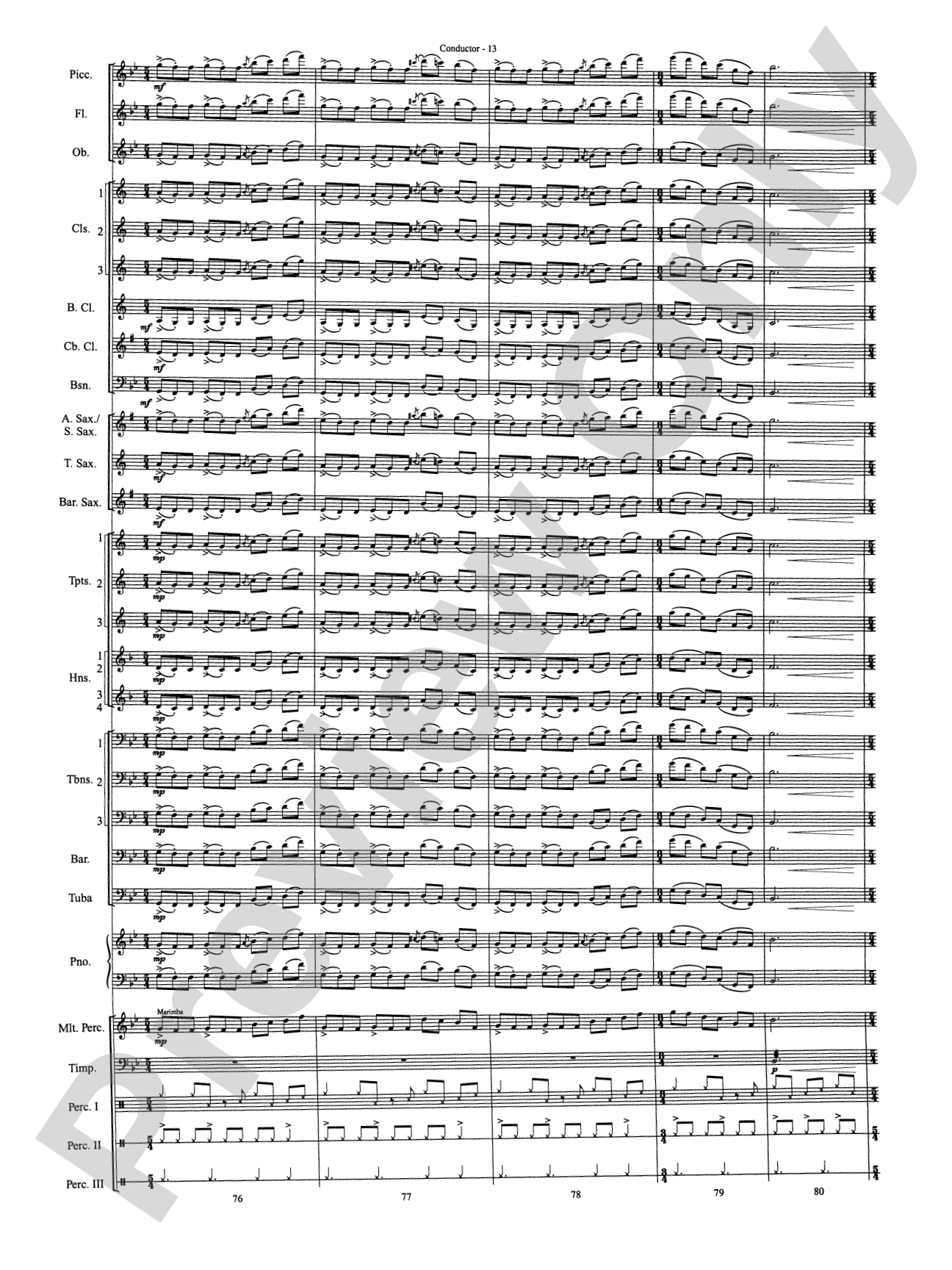 Northwoods: Of Might and Mettle: Concert Band Conductor Score & Parts
