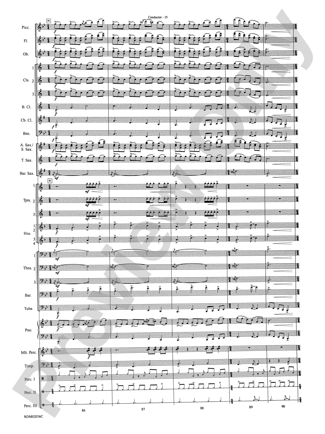 Northwoods: Of Might and Mettle: Concert Band Conductor Score & Parts