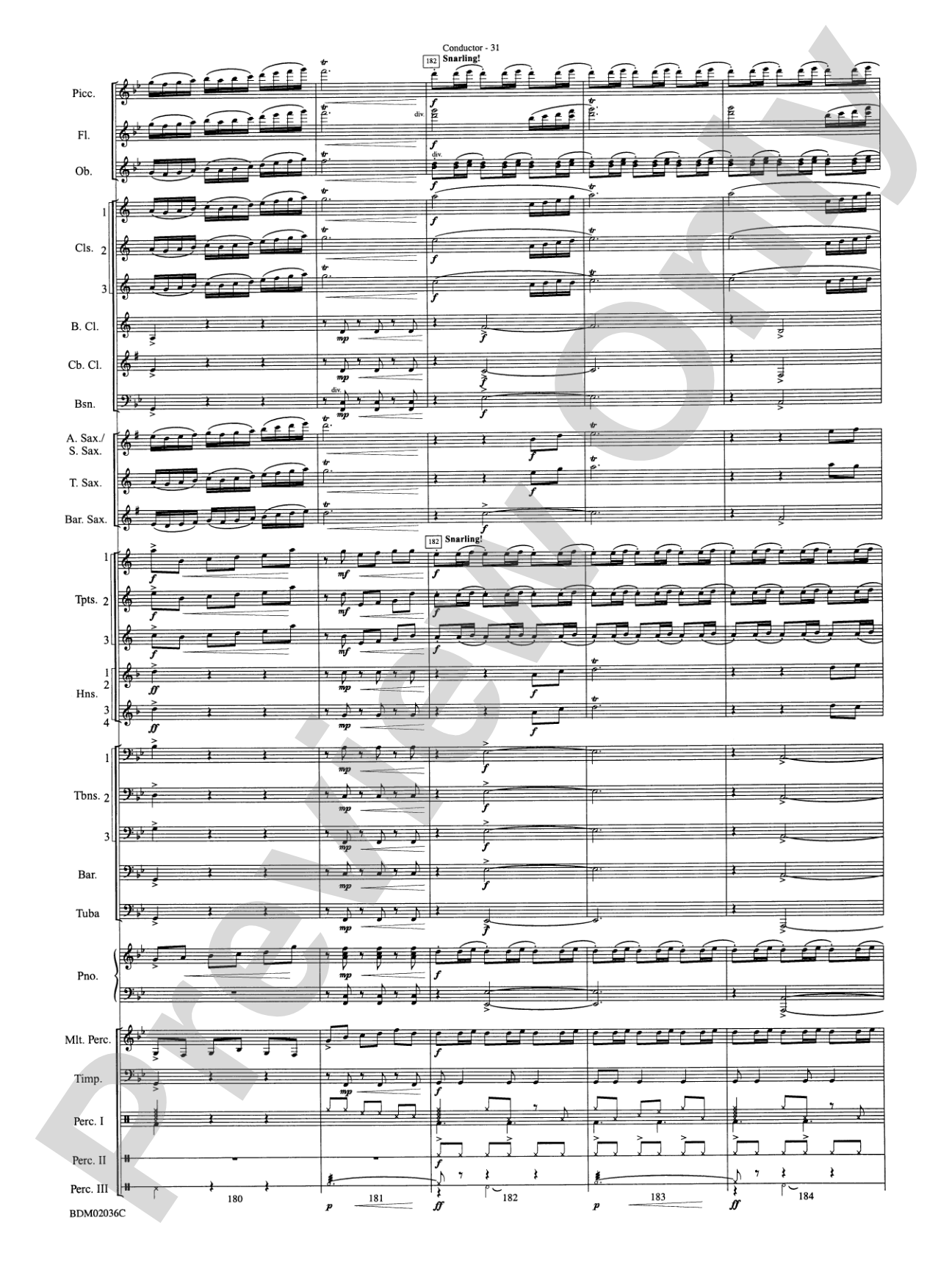 Northwoods: Of Might and Mettle: Concert Band Conductor Score & Parts