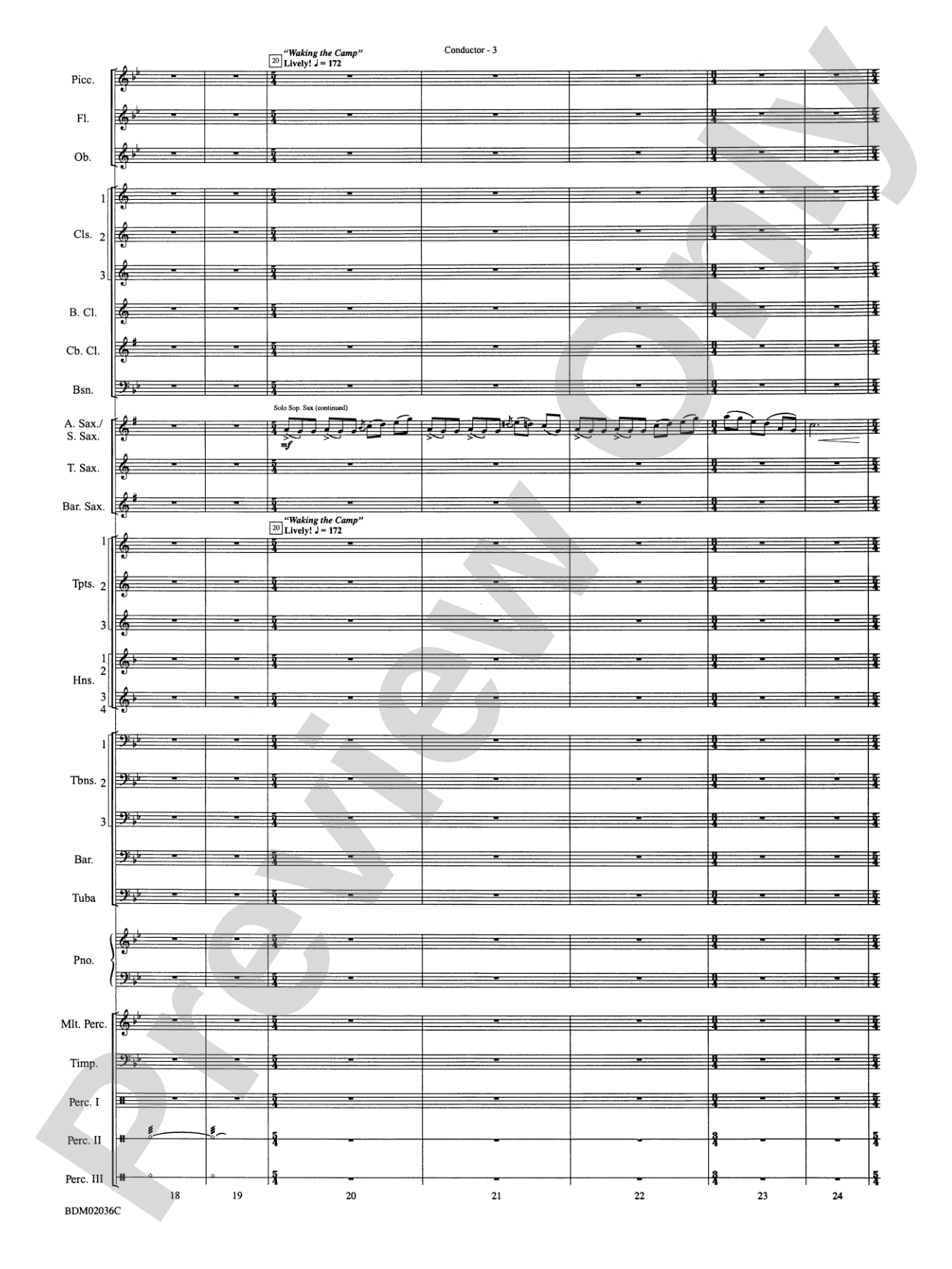 Northwoods: Of Might and Mettle: Concert Band Conductor Score & Parts