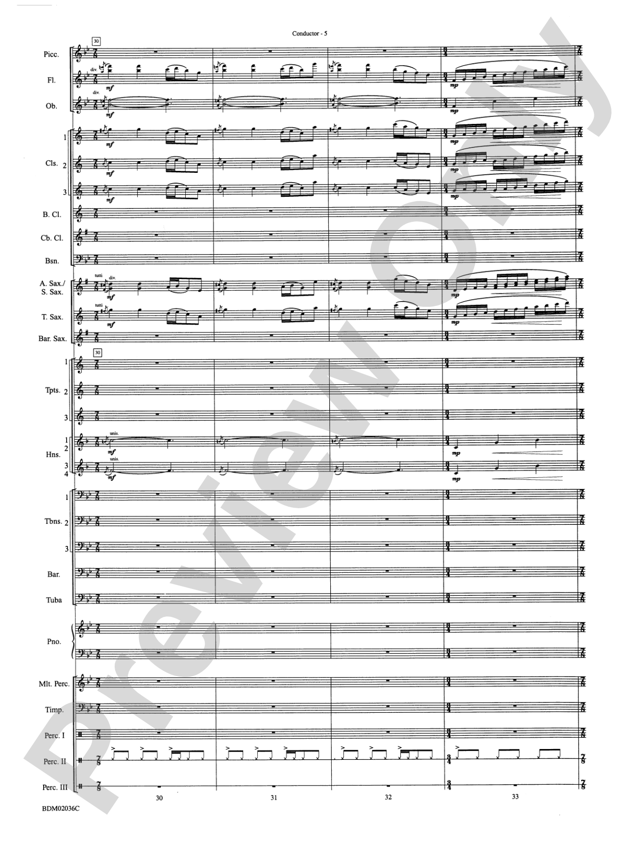 Northwoods: Of Might and Mettle: Concert Band Conductor Score & Parts