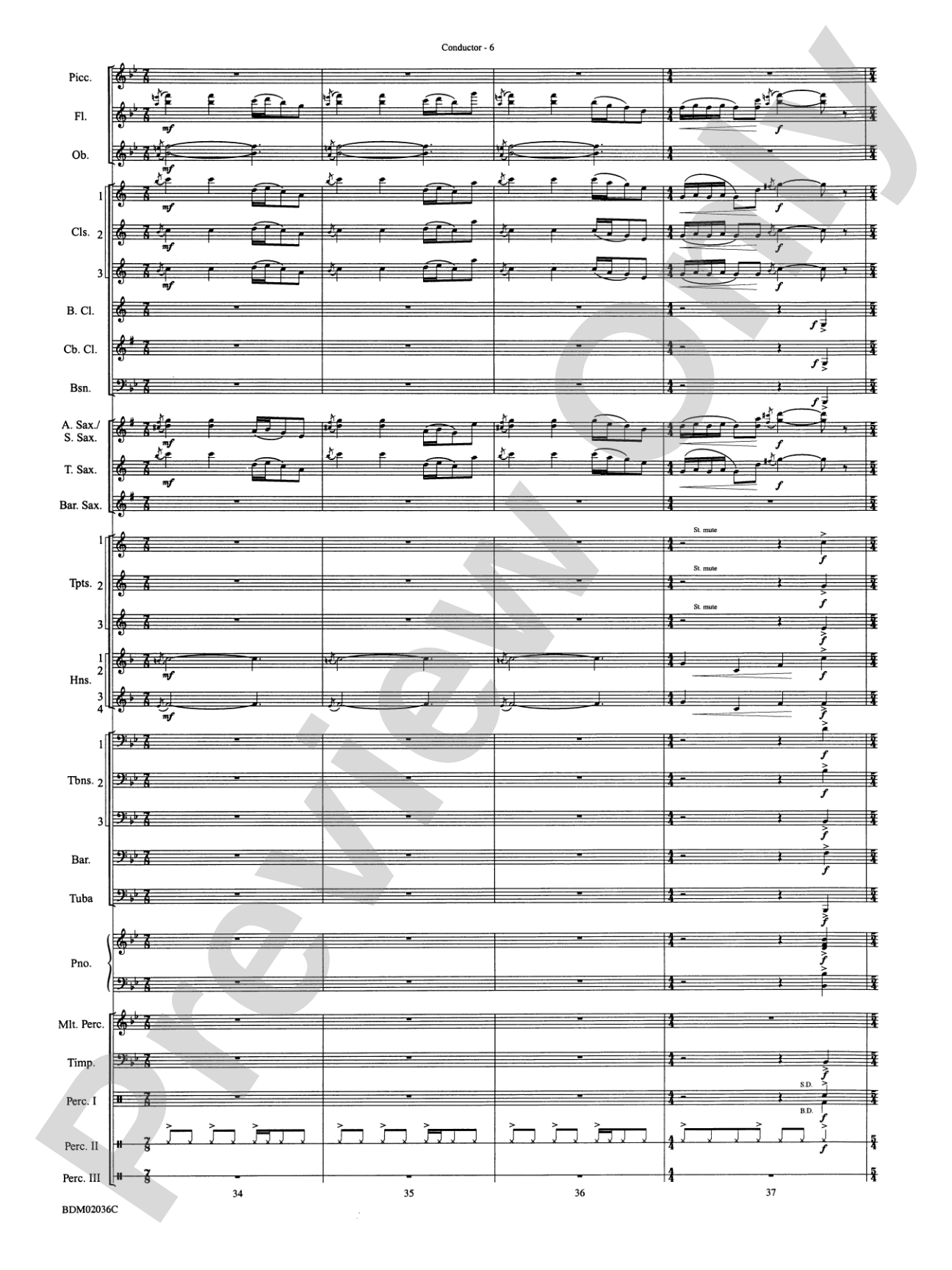 Northwoods: Of Might and Mettle: Concert Band Conductor Score & Parts