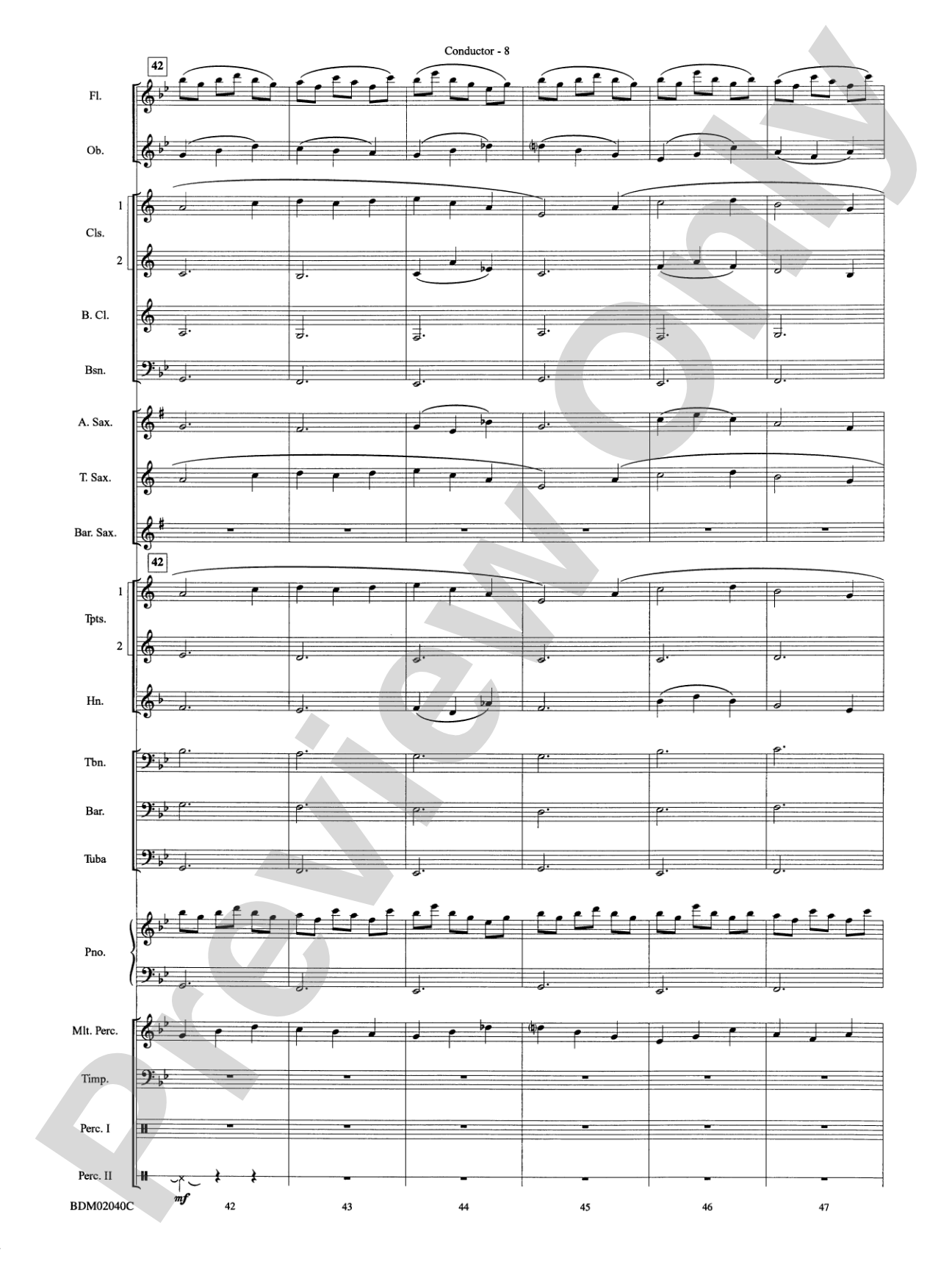 River of Dreams: Concert Band Conductor Score & Parts