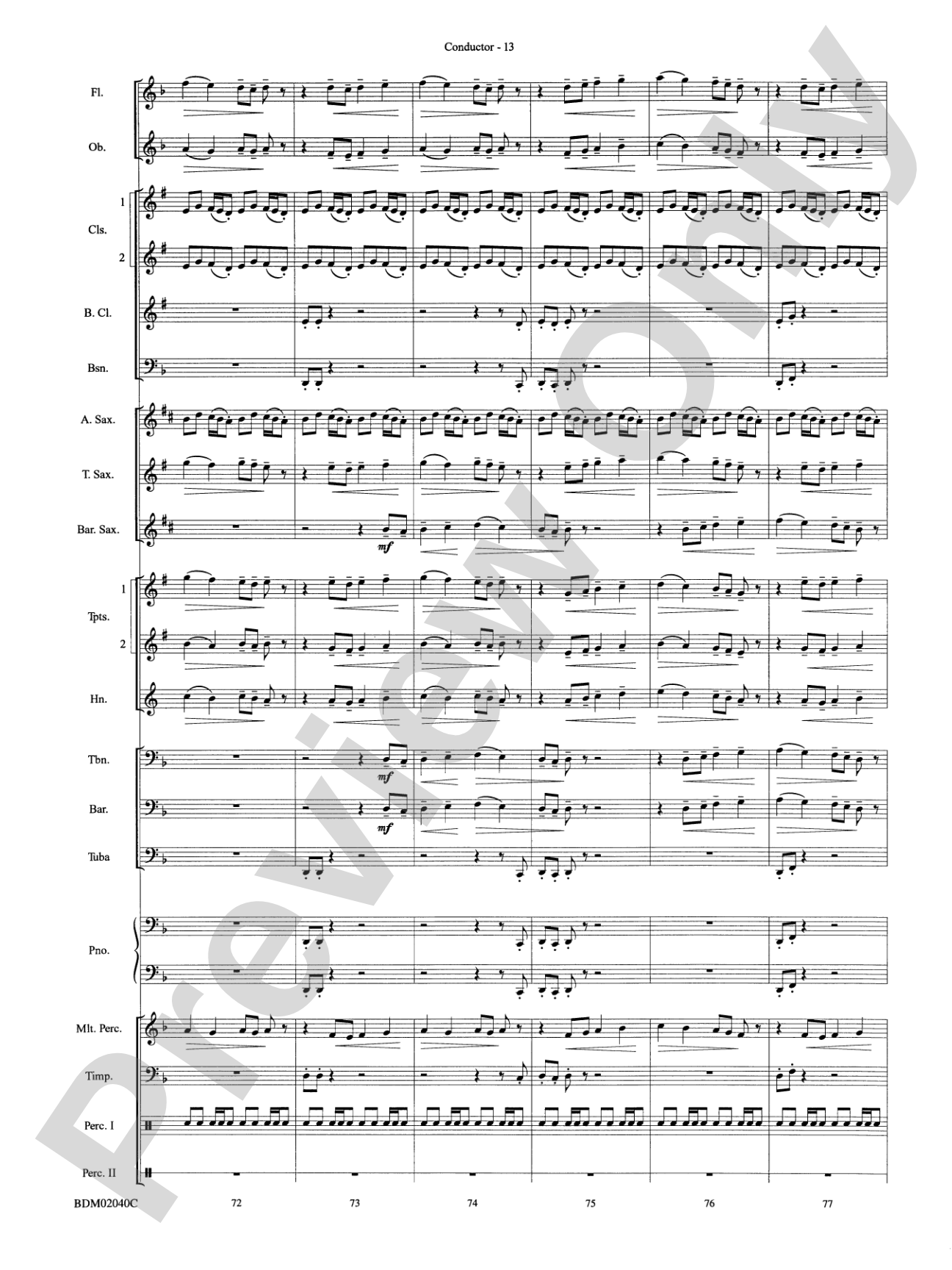River of Dreams: Concert Band Conductor Score & Parts