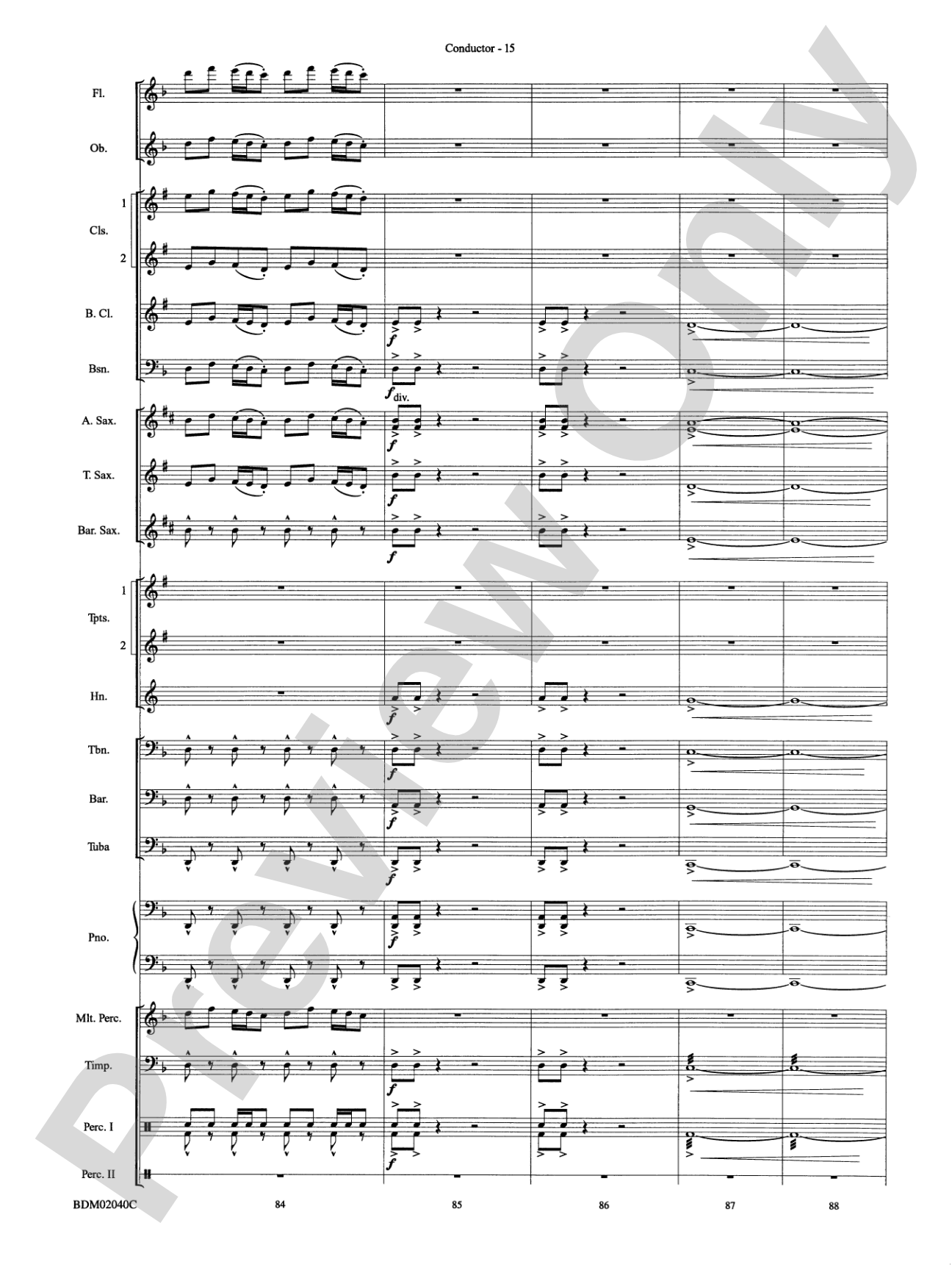River of Dreams: Concert Band Conductor Score & Parts