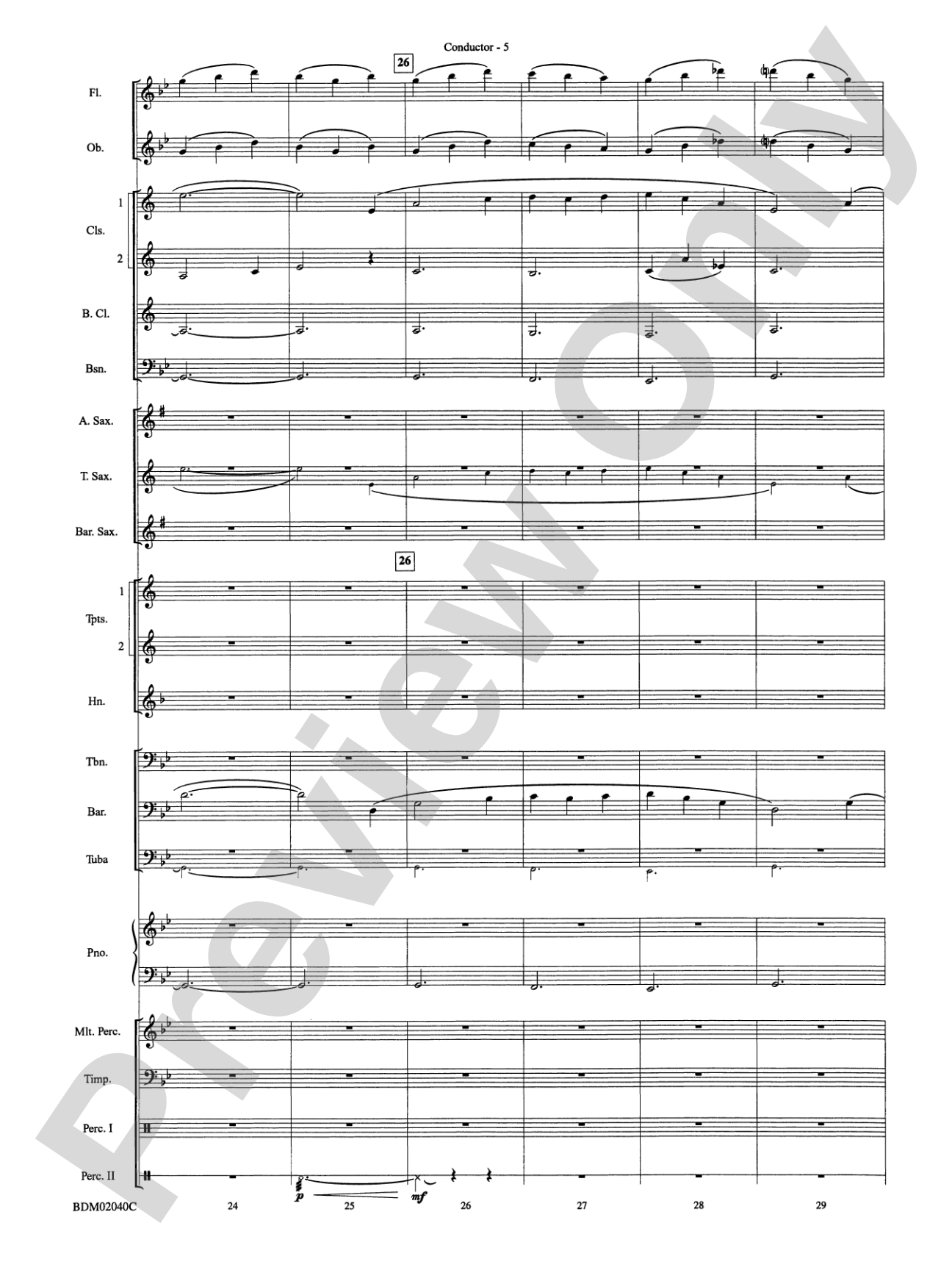 River of Dreams: Concert Band Conductor Score & Parts