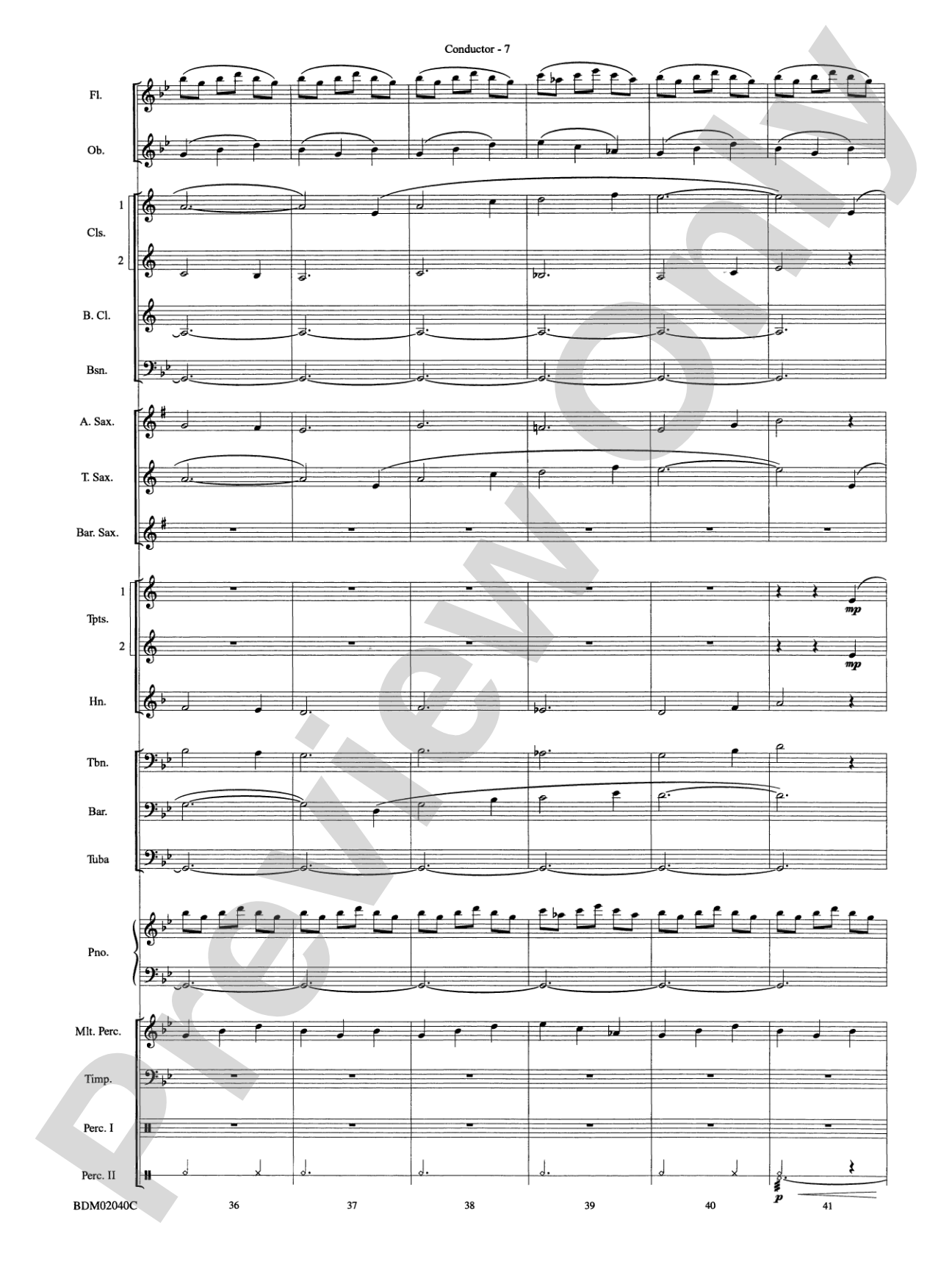 River of Dreams: Concert Band Conductor Score & Parts