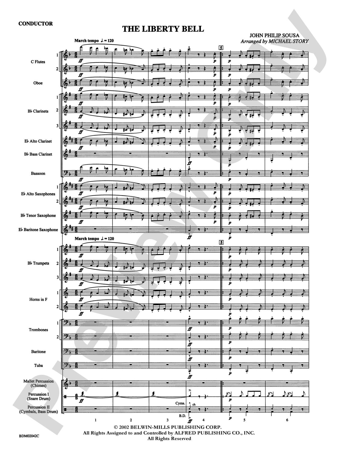 The Liberty Bell: Concert Band Conductor Score & Parts