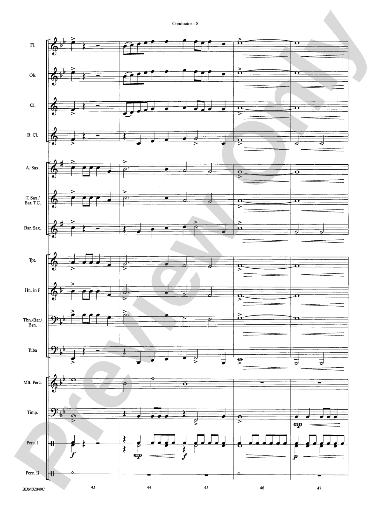 Apollo Fanfare: Concert Band Conductor Score & Parts