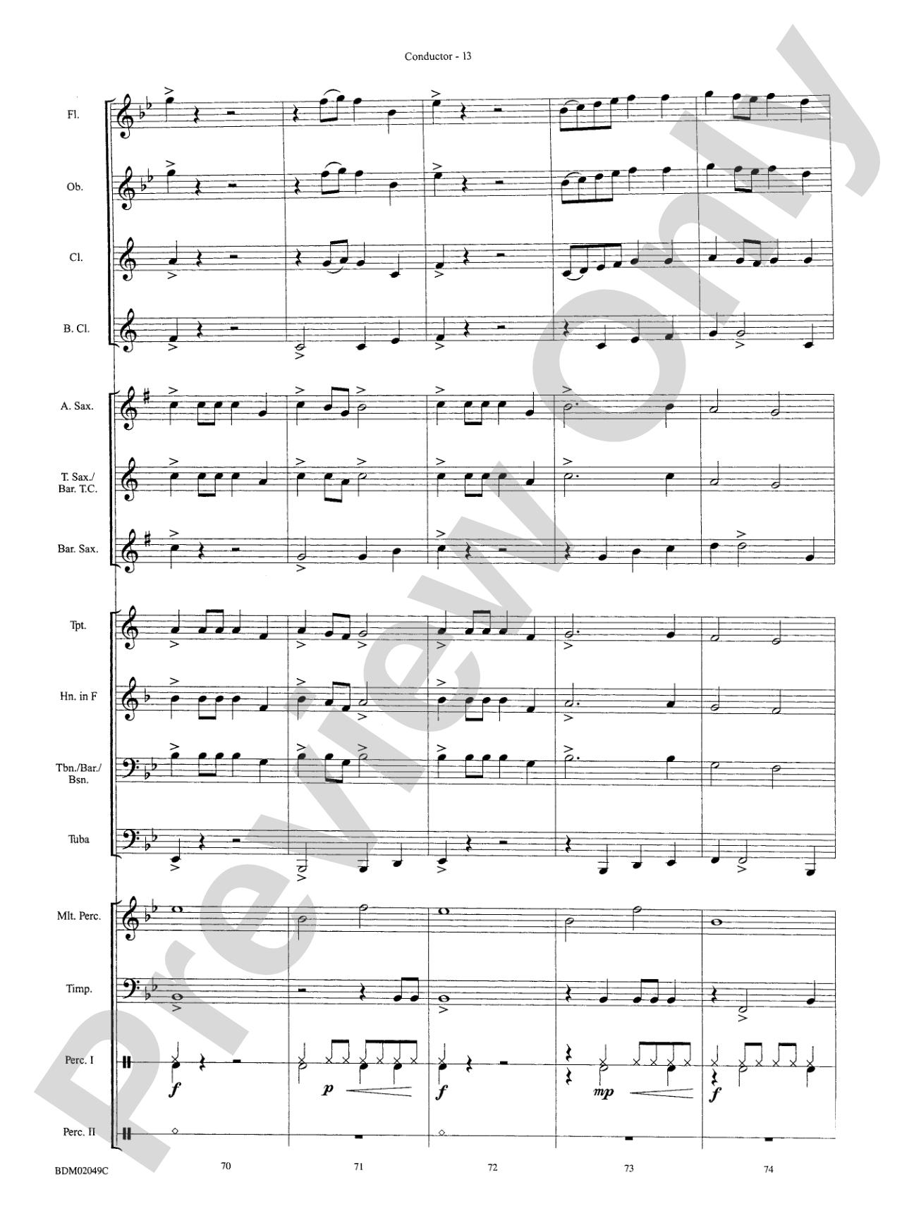 Apollo Fanfare: Concert Band Conductor Score & Parts