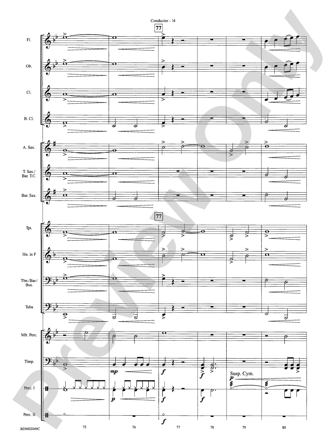 Apollo Fanfare: Concert Band Conductor Score & Parts