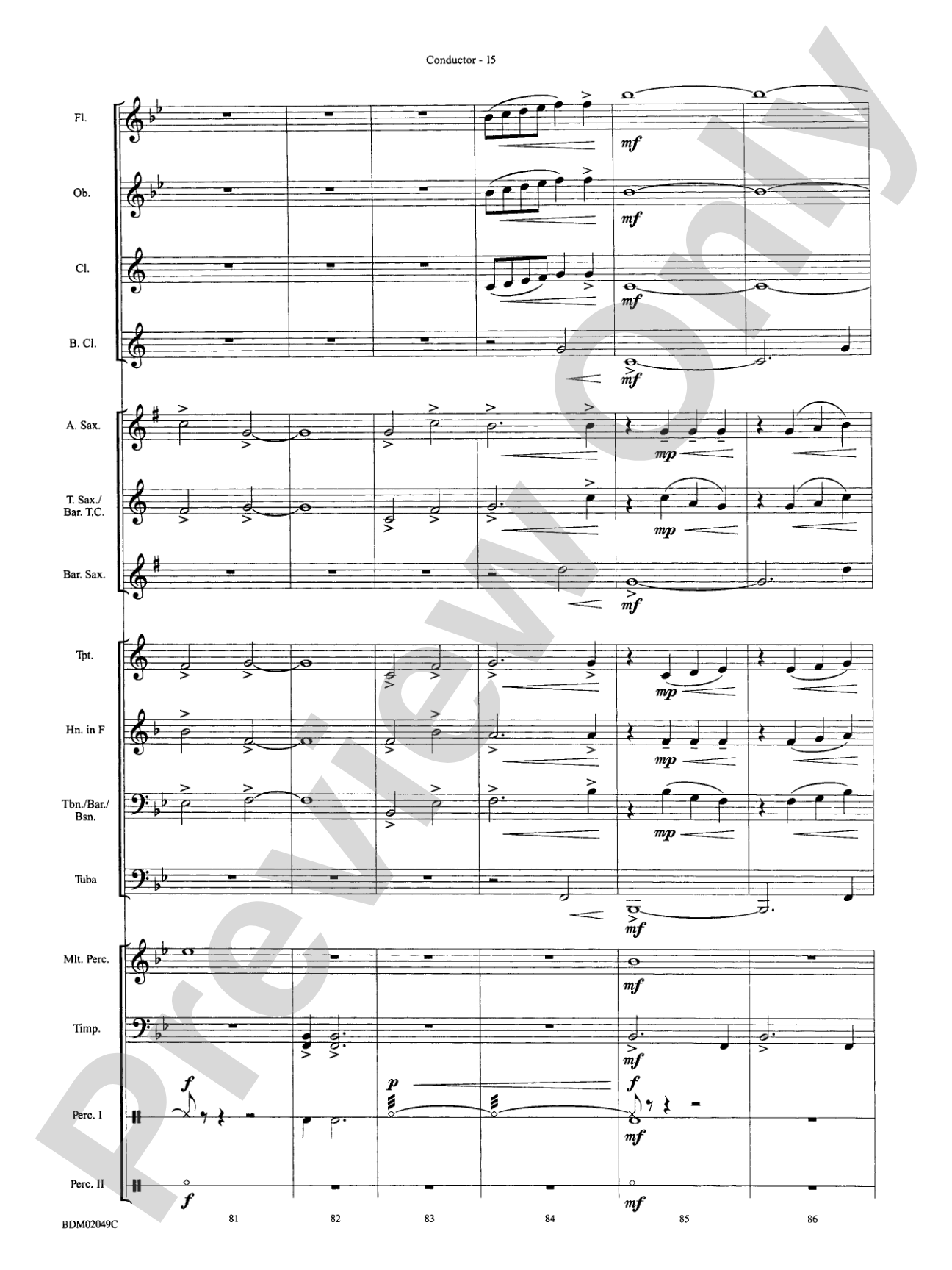 Apollo Fanfare: Concert Band Conductor Score & Parts