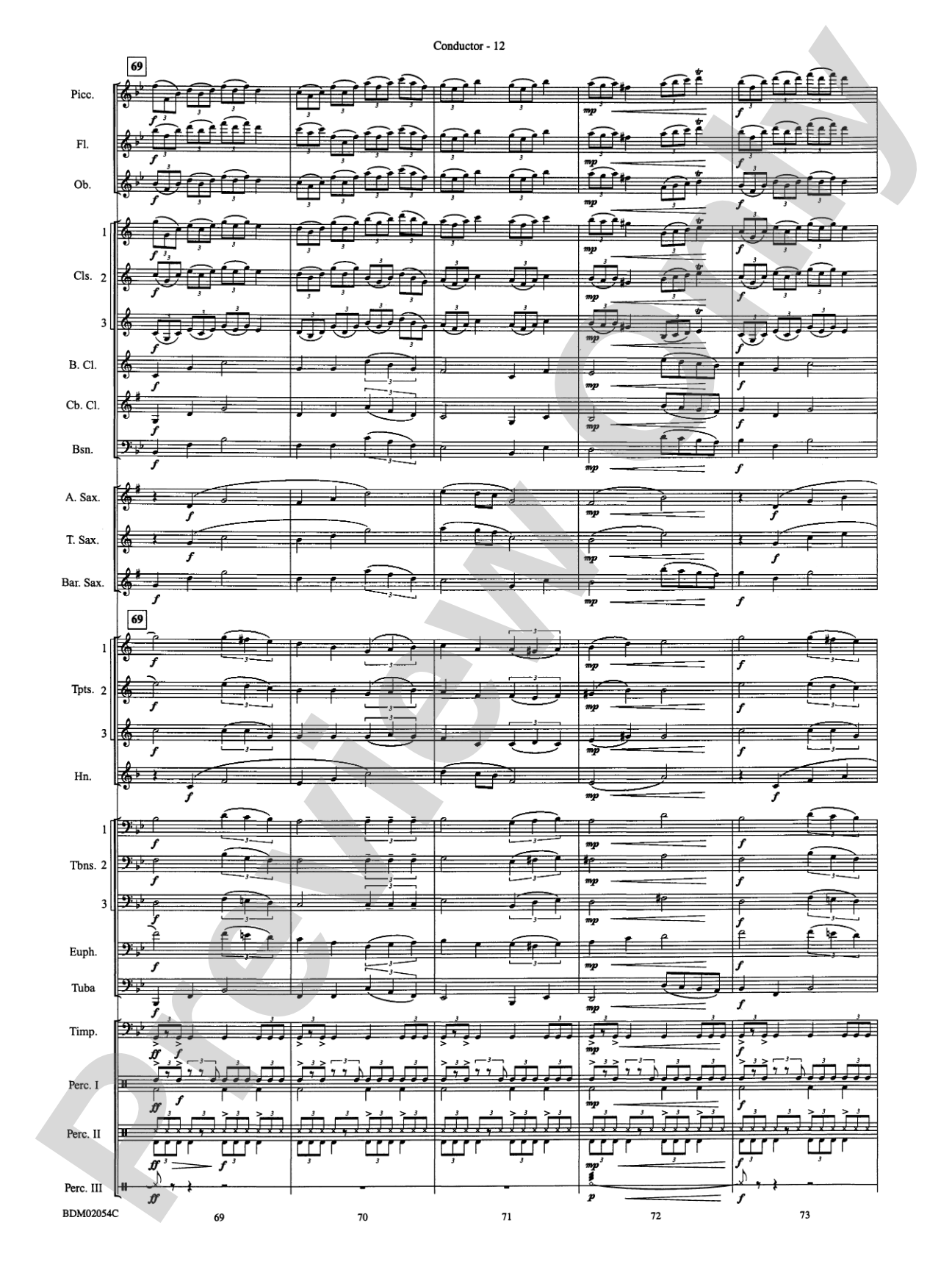 Celtic Carol: Concert Band Conductor Score & Parts