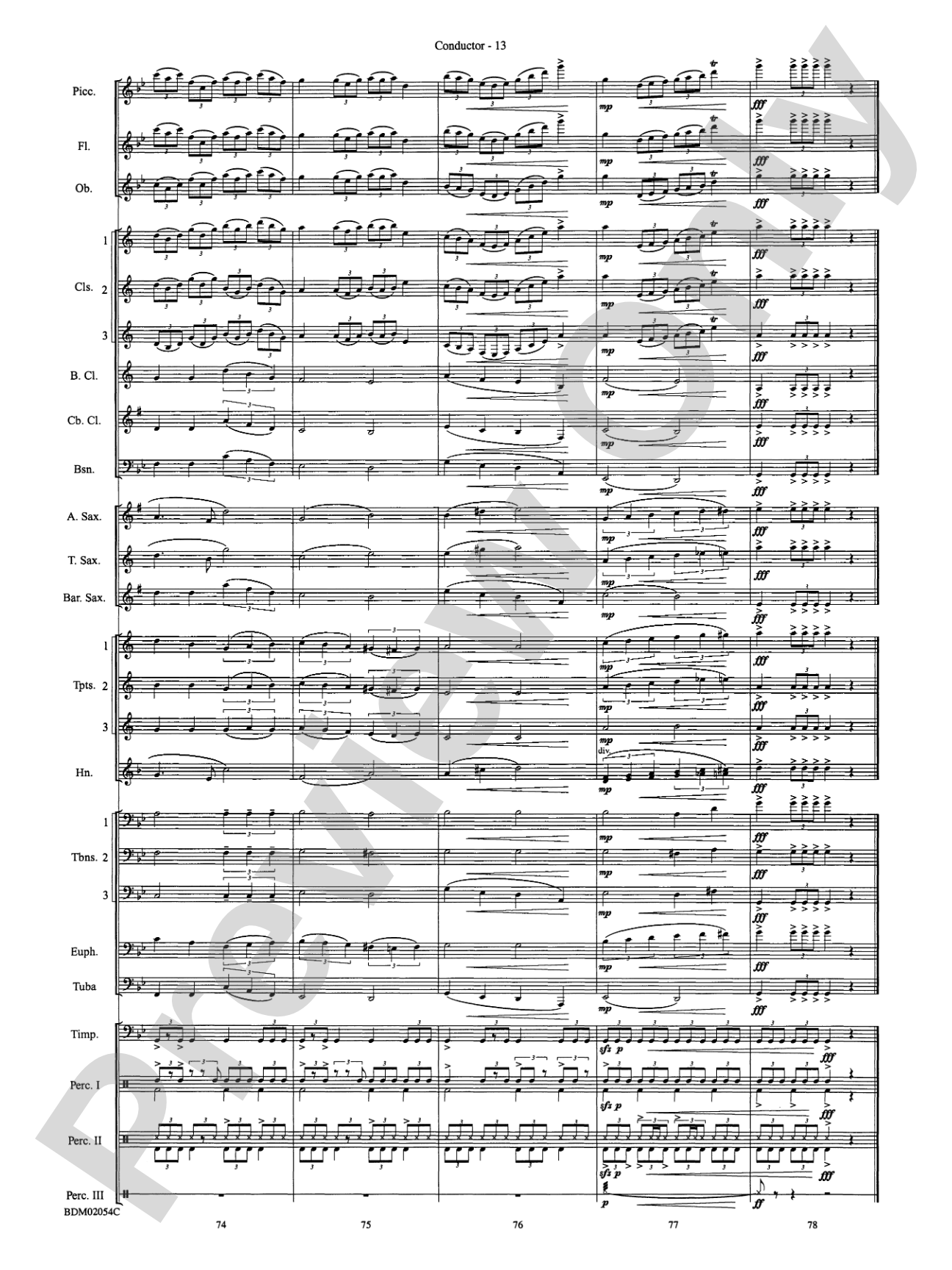 Celtic Carol: Concert Band Conductor Score & Parts