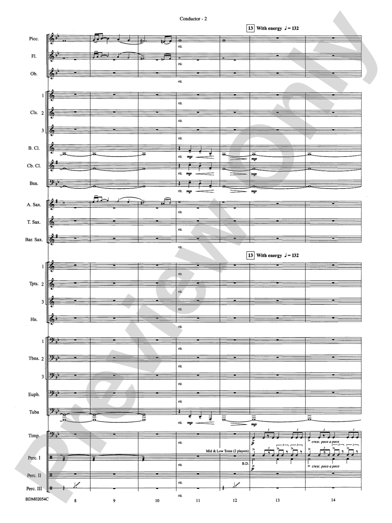 Celtic Carol: Concert Band Conductor Score & Parts