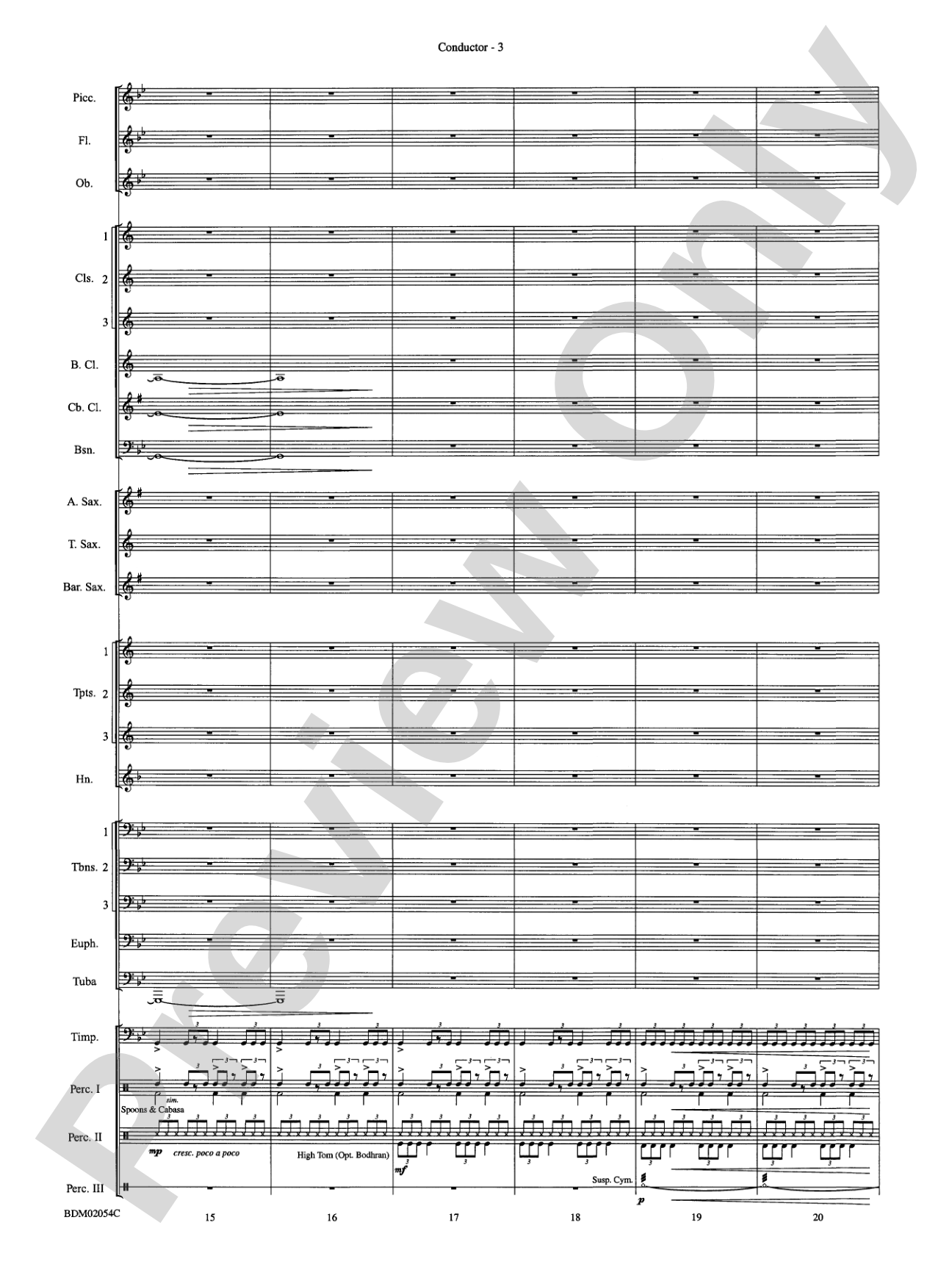 Celtic Carol: Concert Band Conductor Score & Parts