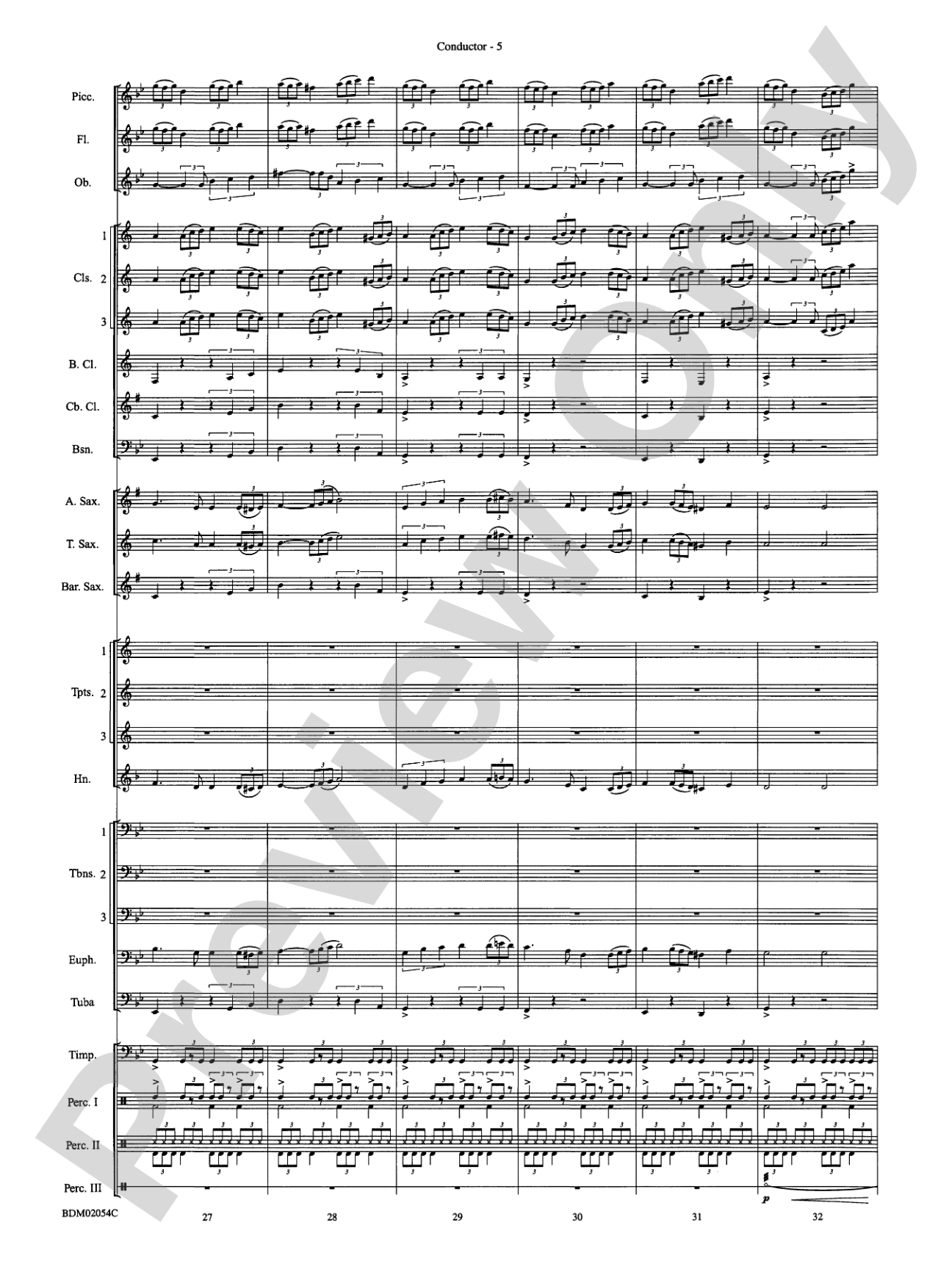 Celtic Carol: Concert Band Conductor Score & Parts