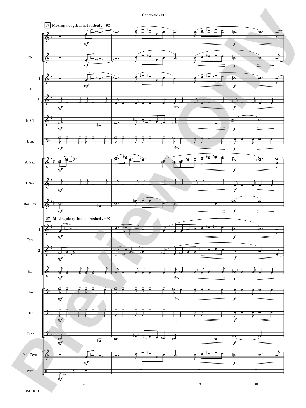 Romanza: Concert Band Conductor Score & Parts