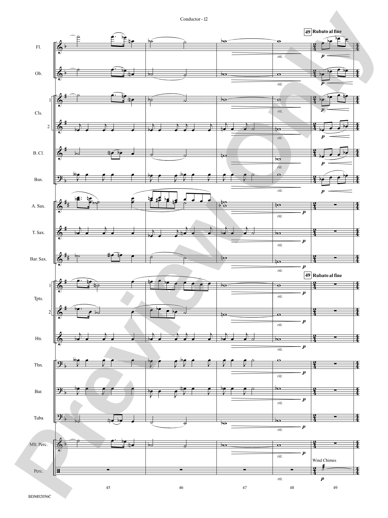 Romanza: Concert Band Conductor Score & Parts