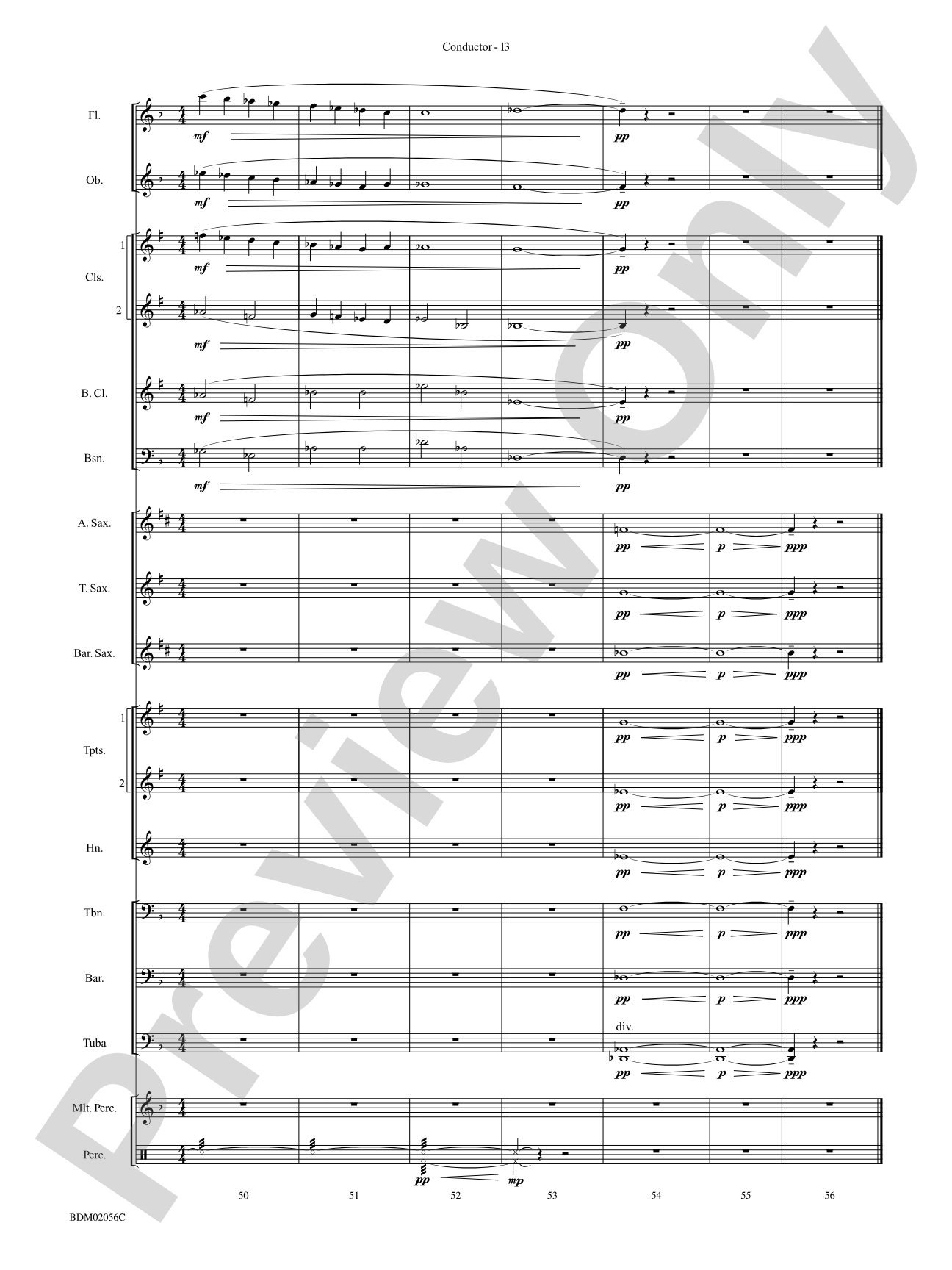 Romanza: Concert Band Conductor Score & Parts