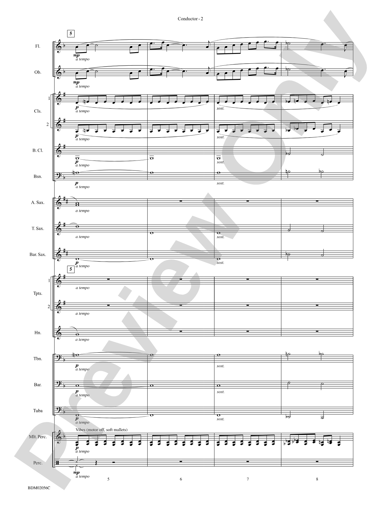 Romanza: Concert Band Conductor Score & Parts