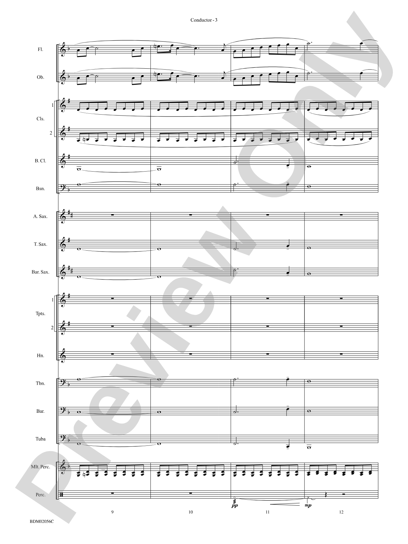 Romanza: Concert Band Conductor Score & Parts