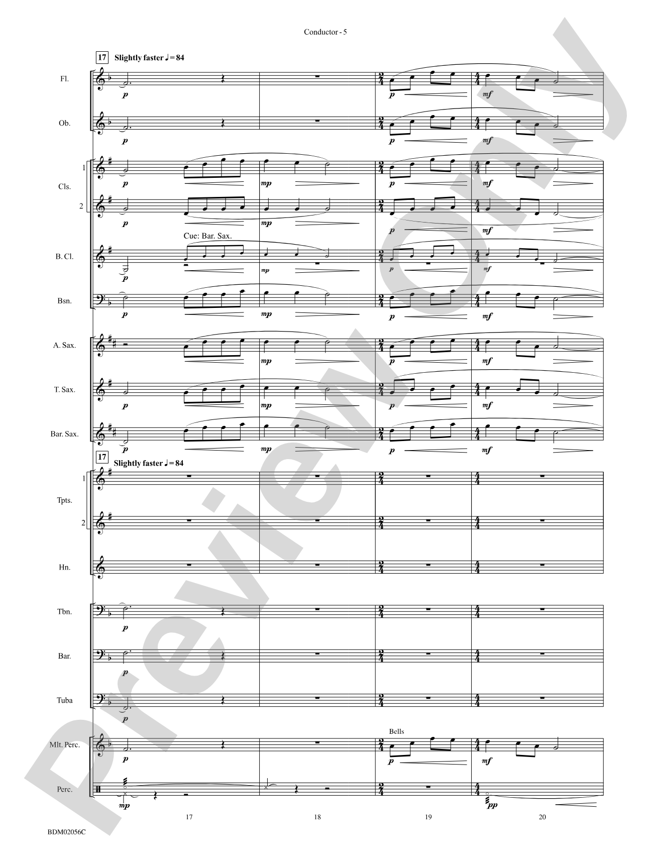 Romanza: Concert Band Conductor Score & Parts